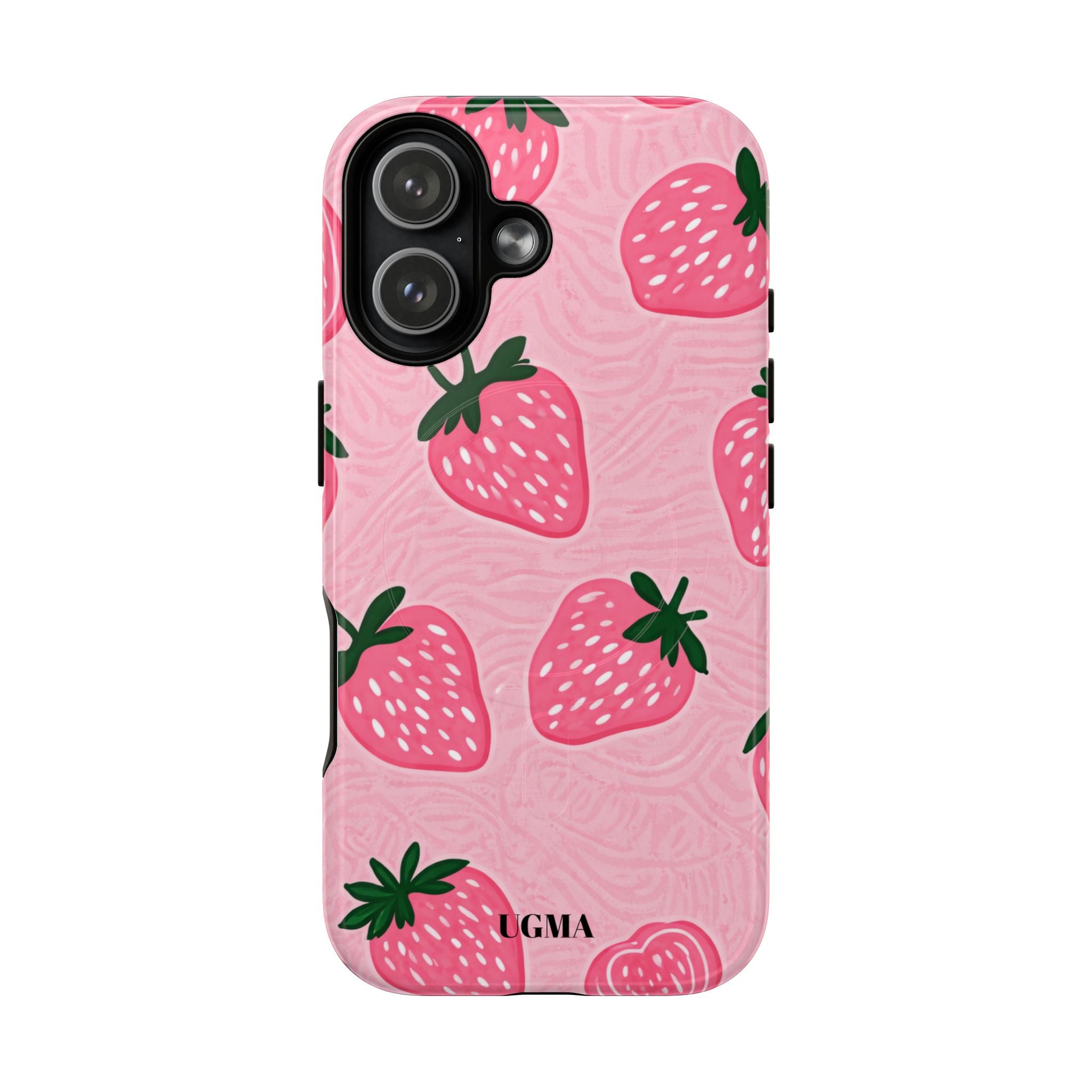Strawberry Tough Magnetic Phone Case — Durable Magnetic Snap-On Protective Cover