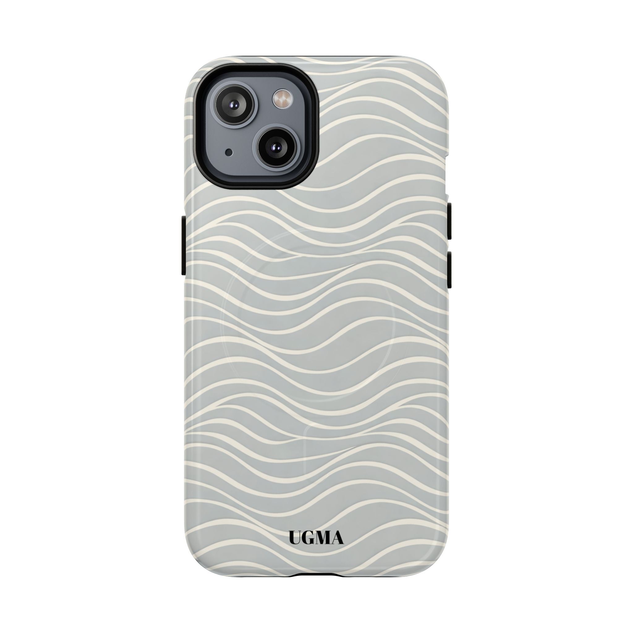 Magnetic Tough Phone Case — Neutral Wave Pattern, Protective Magnet Mount Compatible