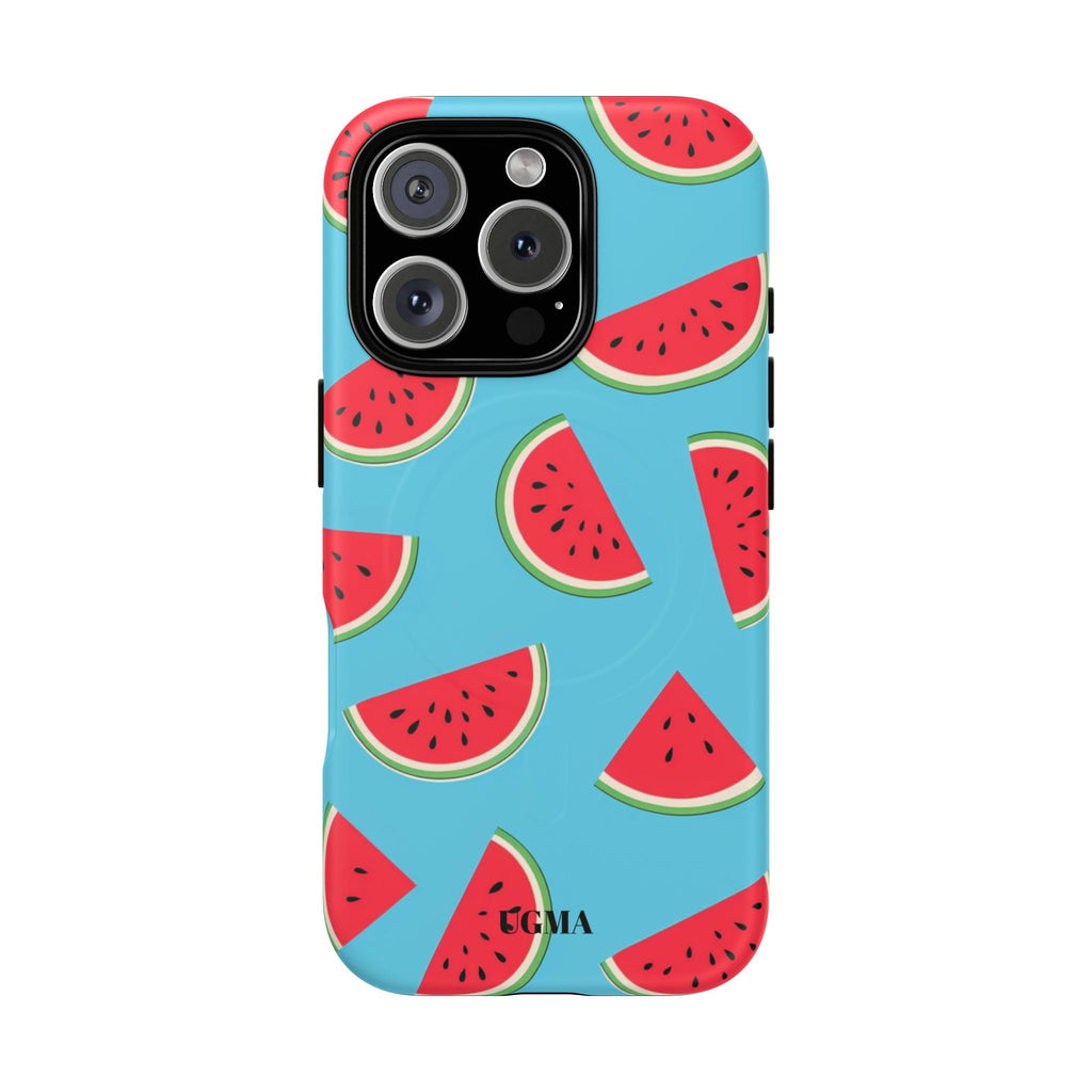 Watermelon Pattern Tough Magnetic Phone Case — Bright Summer Fruit Design