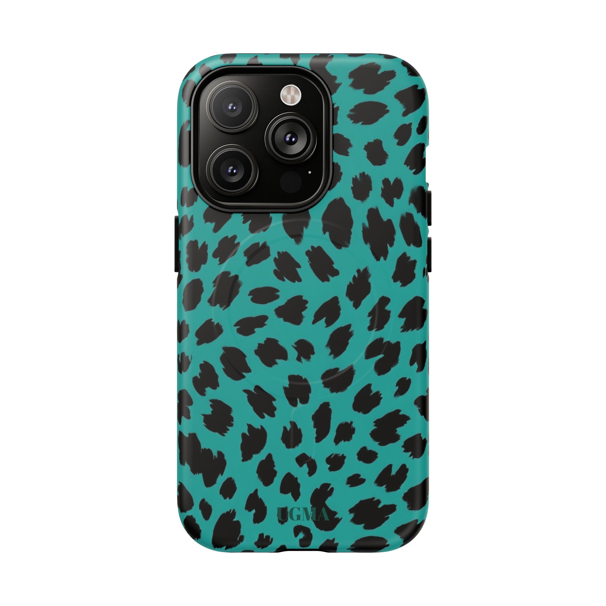 Teal Leopard Tough Magnetic Phone Case — Protective Magnetic iPhone Cover