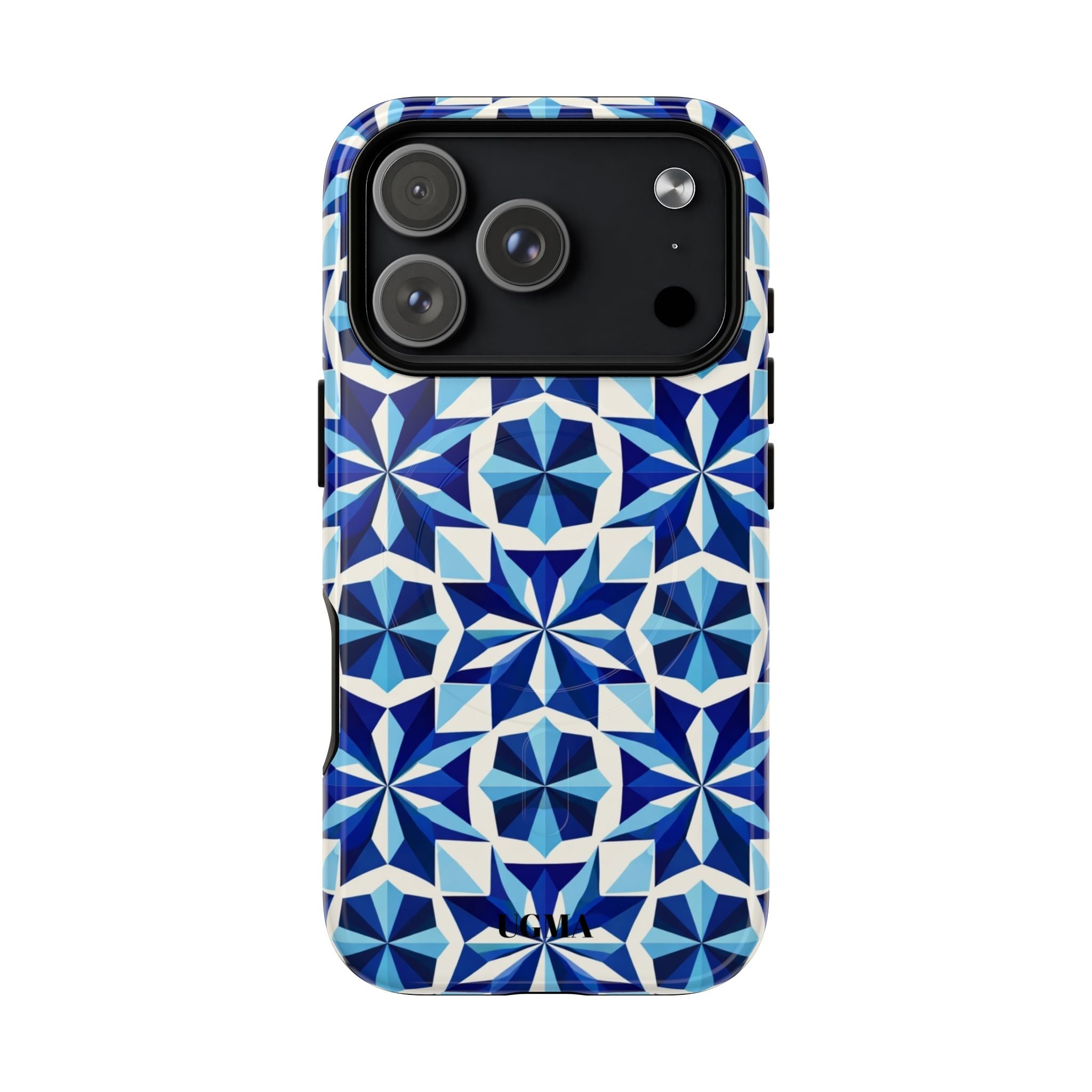 Blue Geometric Mosaic Tough Magnetic Phone Case