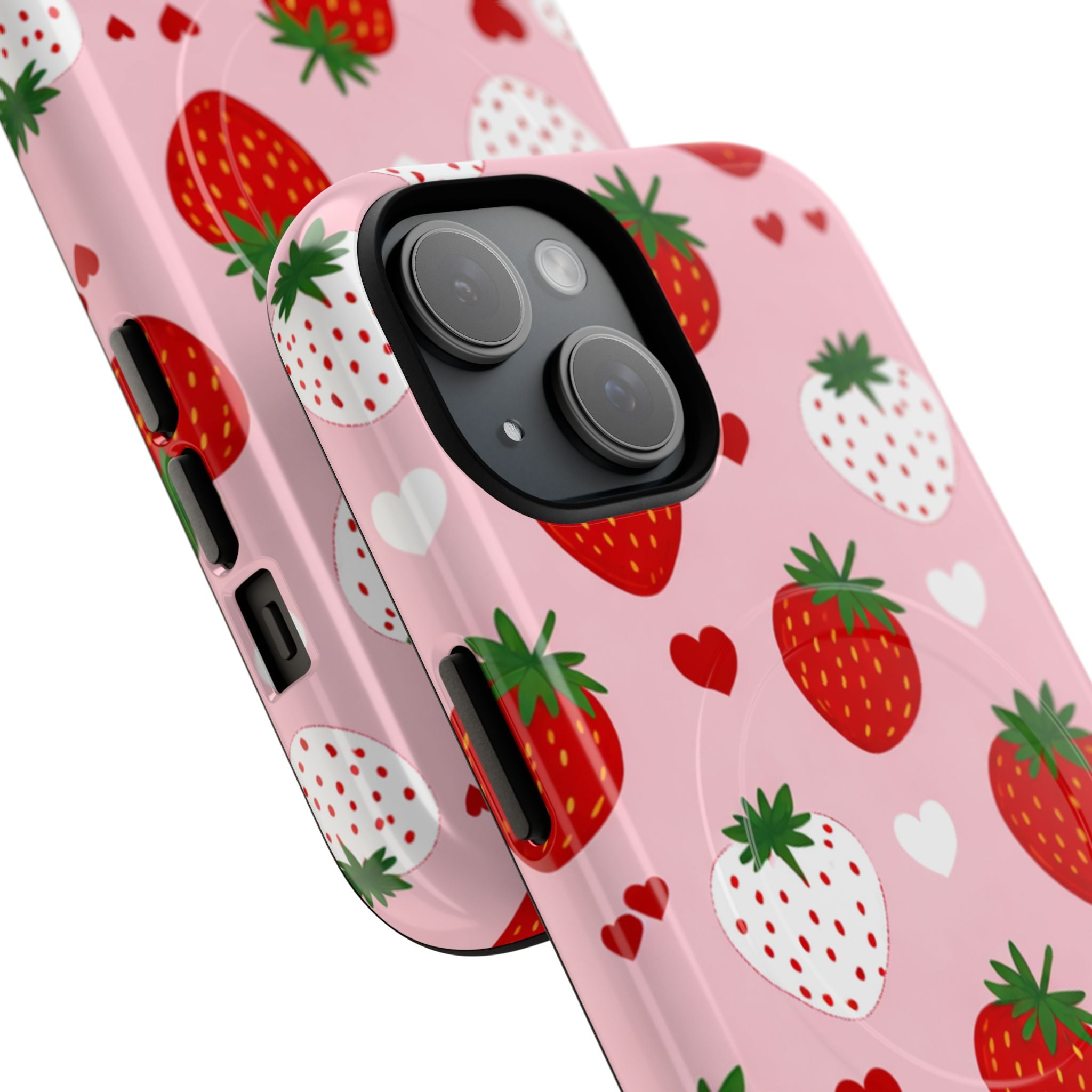 Strawberry Hearts Magnetic Phone Case Tough Magnetic Protective Case