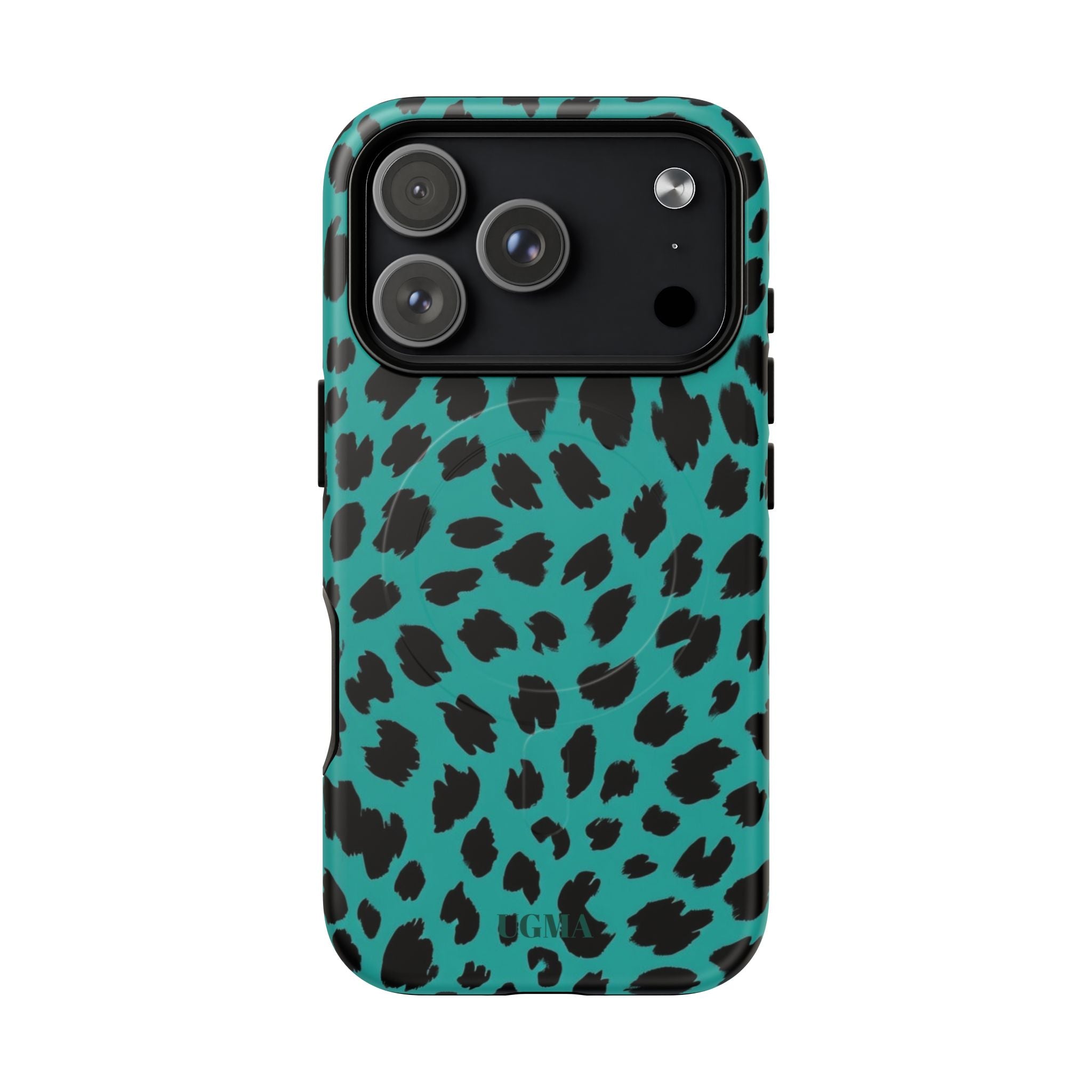 Teal Leopard Tough Magnetic Phone Case — Protective Magnetic iPhone Cover