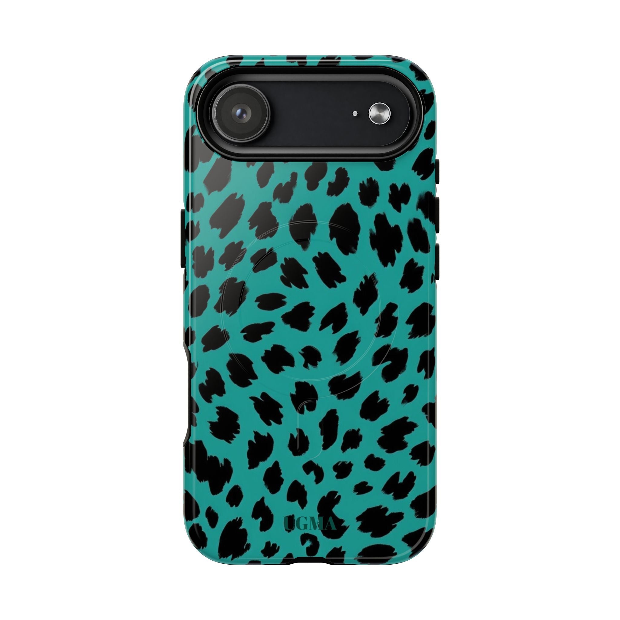 Teal Leopard Tough Magnetic Phone Case — Protective Magnetic iPhone Cover