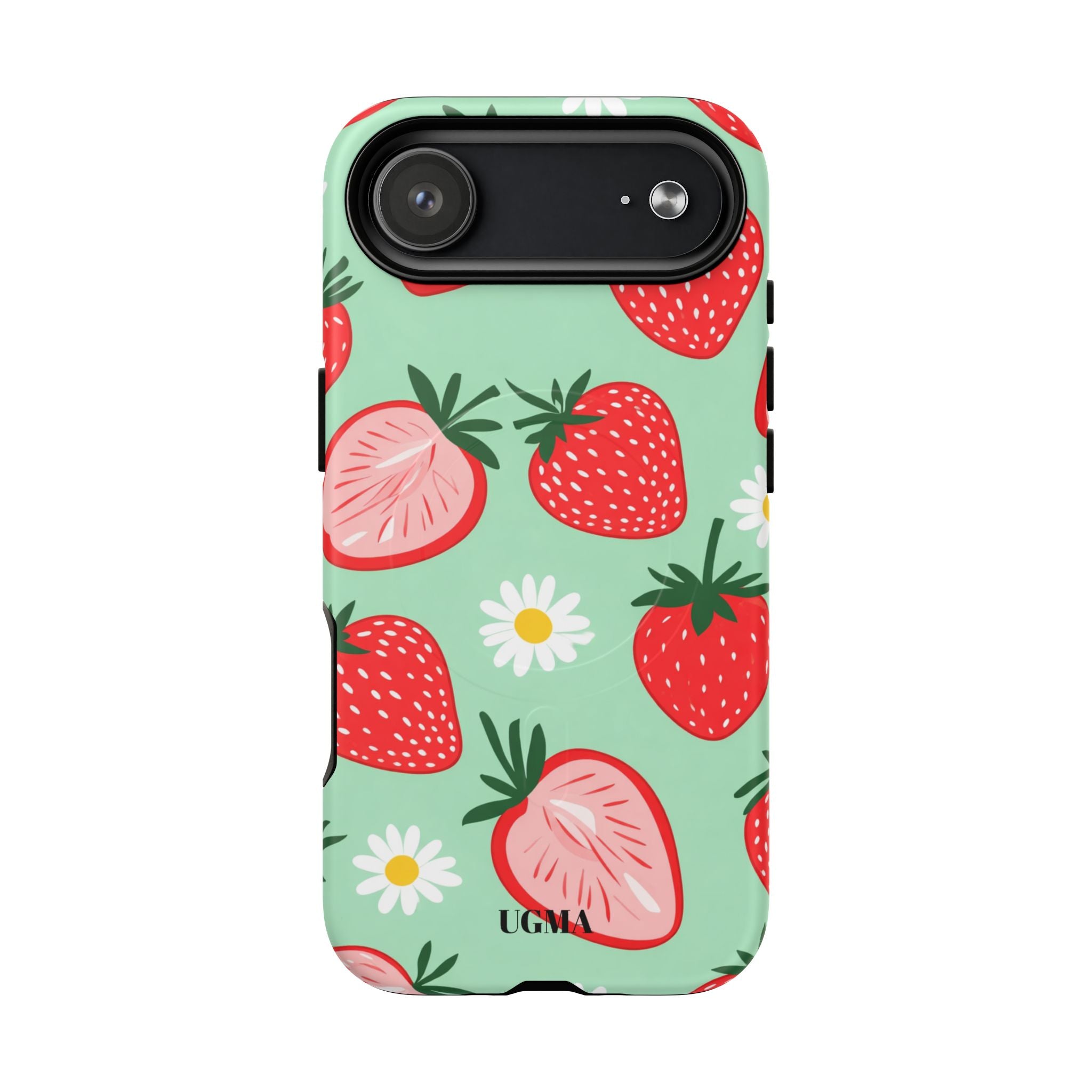 Strawberry Daisy Tough Magnetic Phone Case — Protective Floral iPhone Cover
