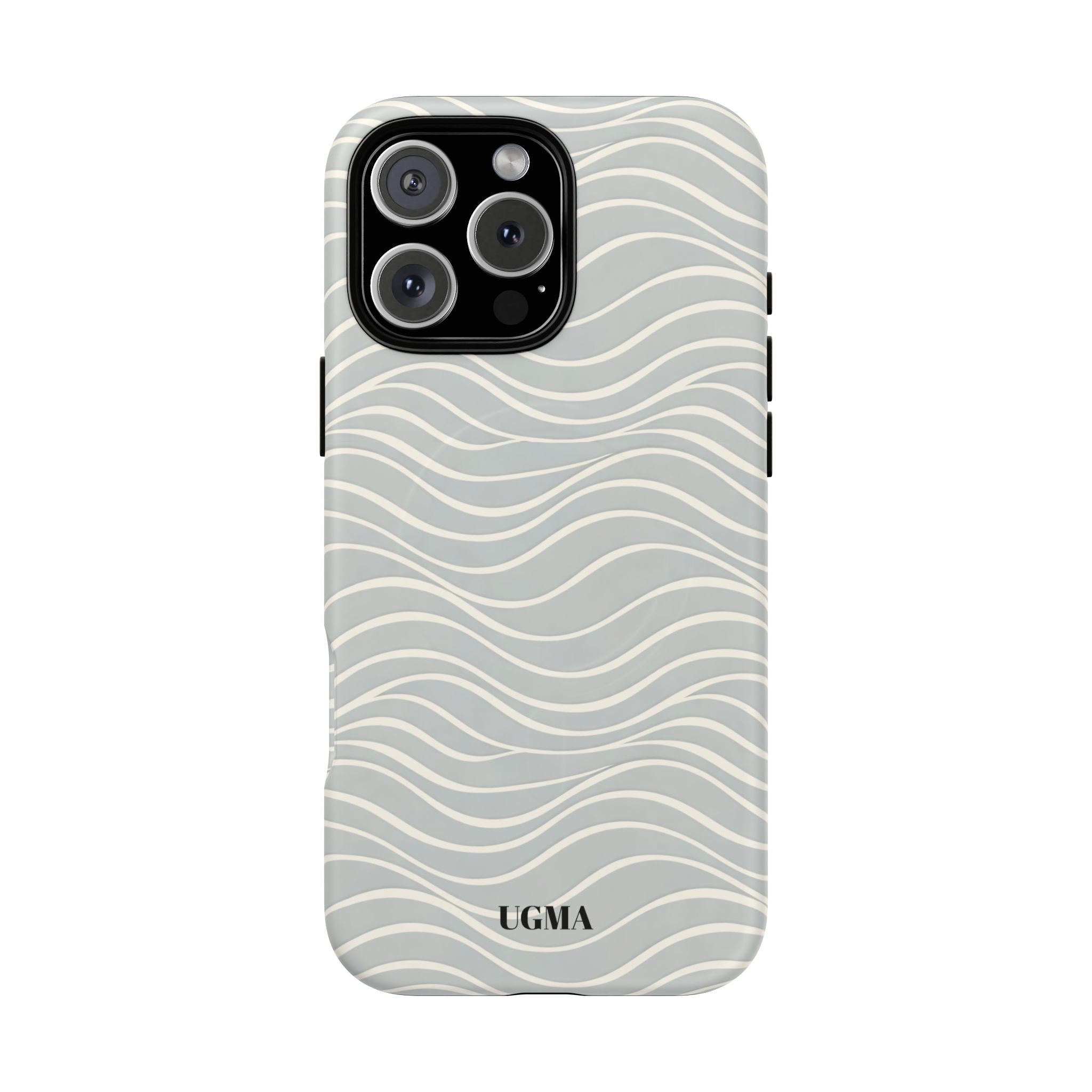 Magnetic Tough Phone Case — Neutral Wave Pattern, Protective Magnet Mount Compatible