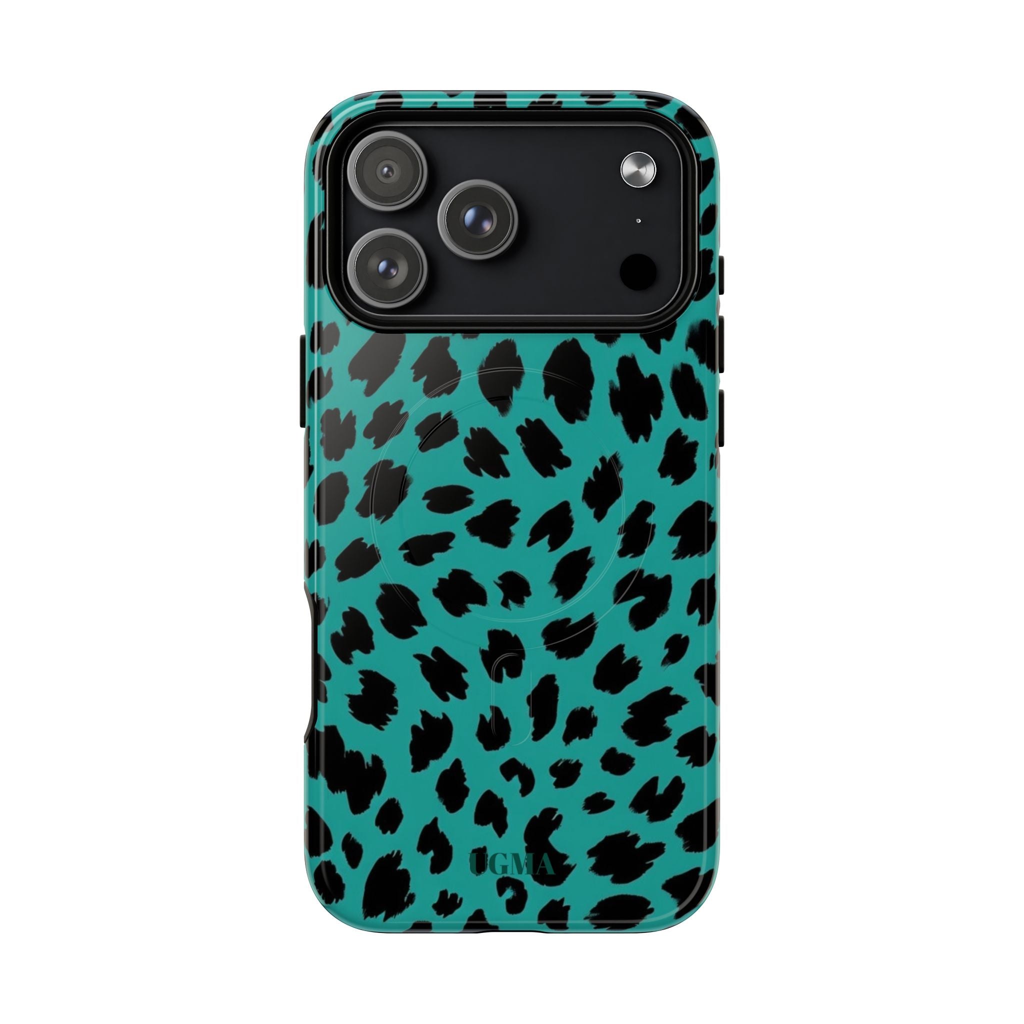Teal Leopard Tough Magnetic Phone Case — Protective Magnetic iPhone Cover
