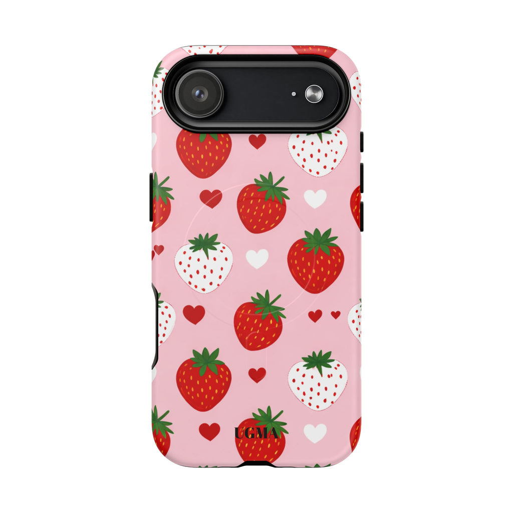 Strawberry Hearts Magnetic Phone Case Tough Magnetic Protective Case