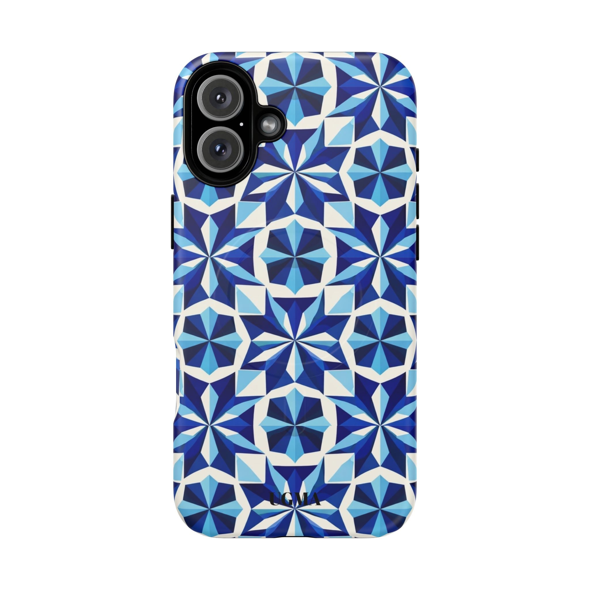 Blue Geometric Mosaic Tough Magnetic Phone Case