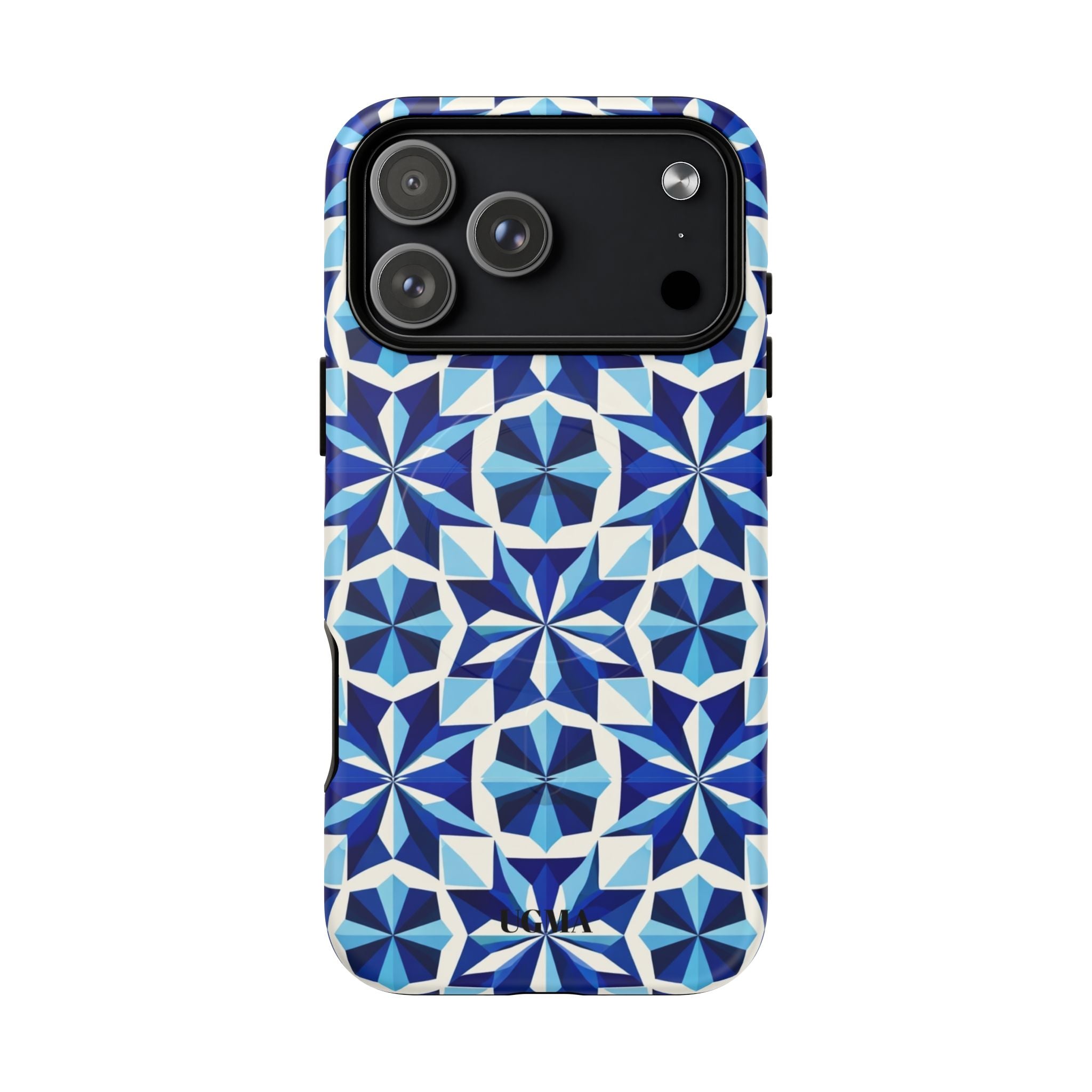Blue Geometric Mosaic Tough Magnetic Phone Case