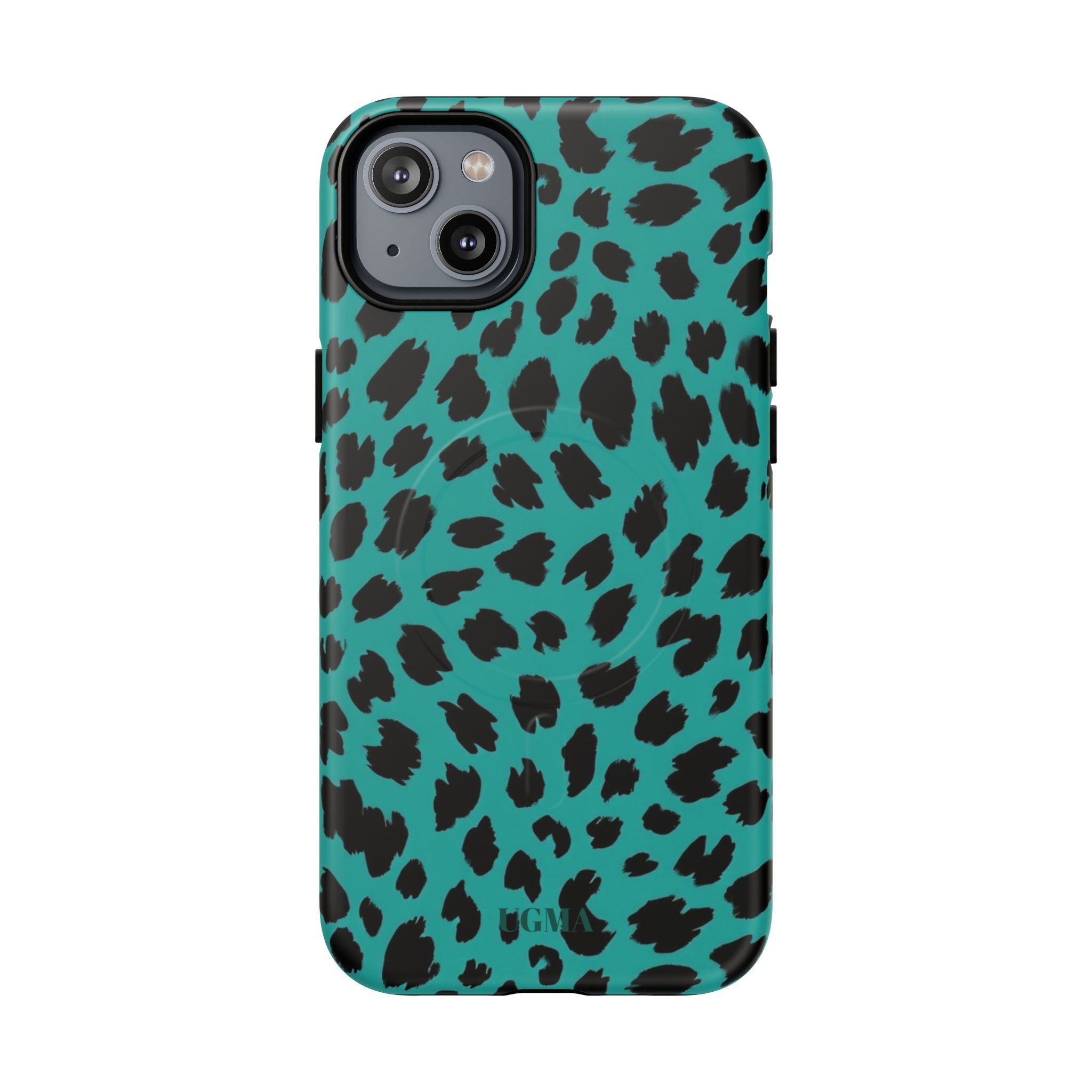 Teal Leopard Tough Magnetic Phone Case — Protective Magnetic iPhone Cover