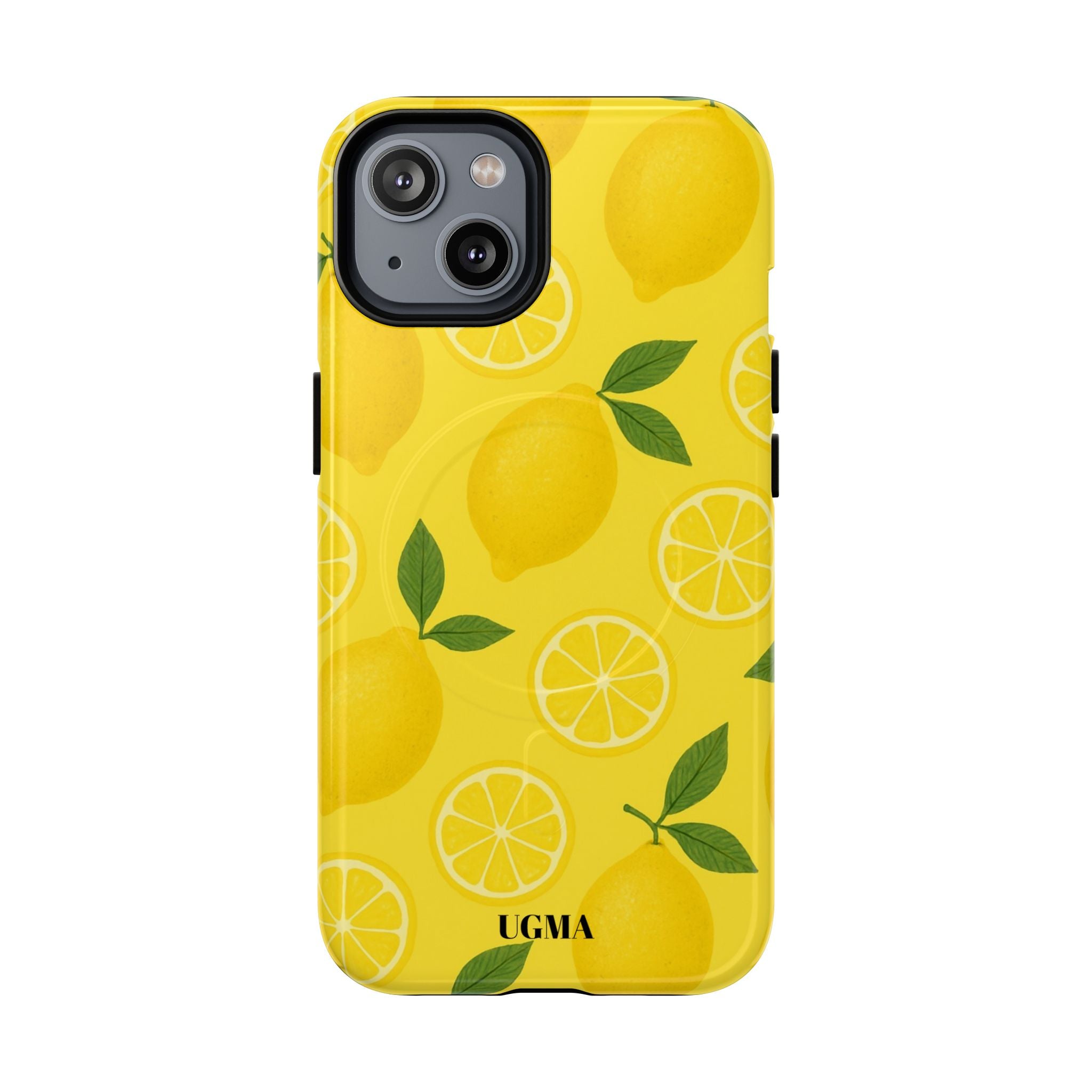 Lemon Pattern Tough Magnetic Phone Case — Bright Citrus Protective Cover