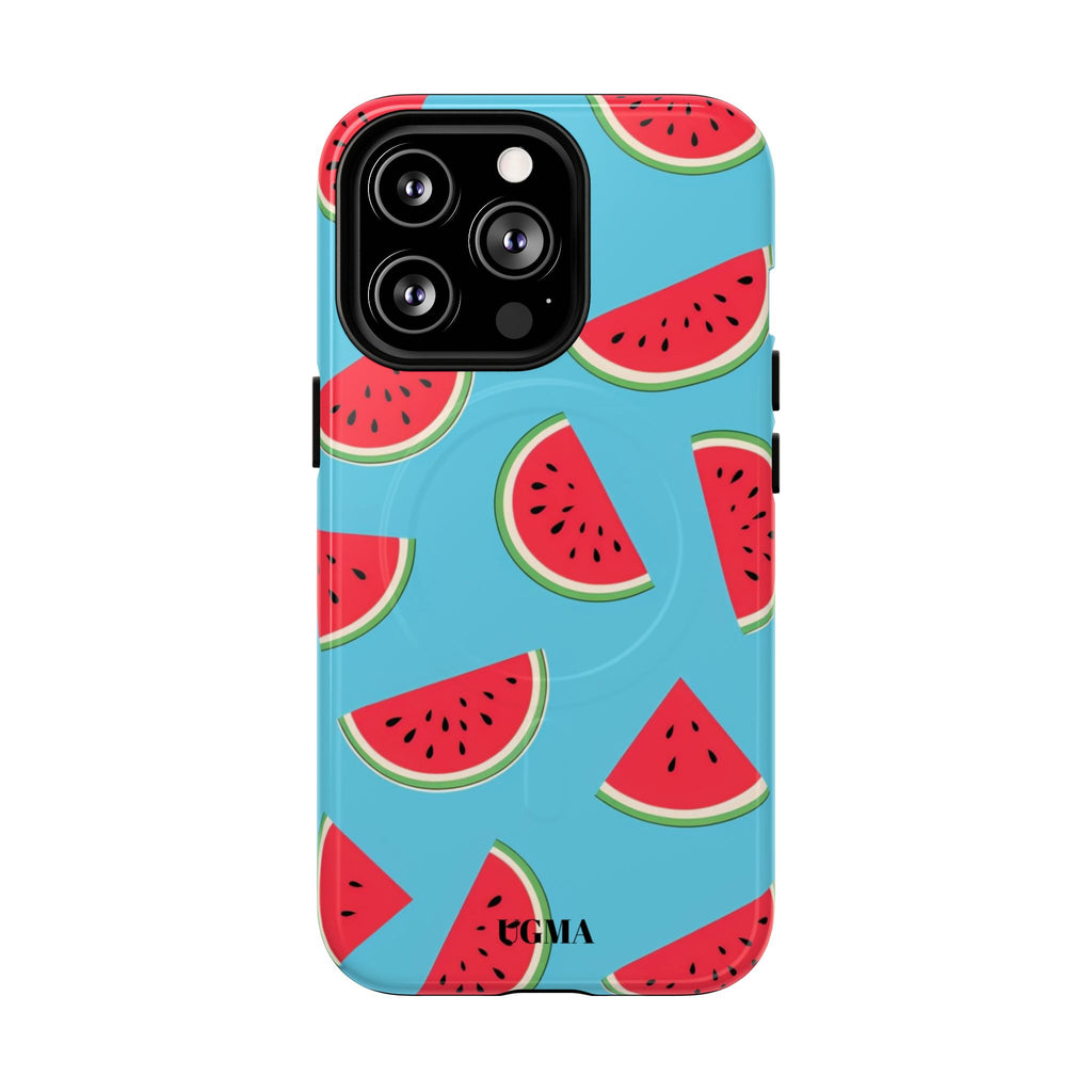 Watermelon Pattern Tough Magnetic Phone Case — Bright Summer Fruit Design