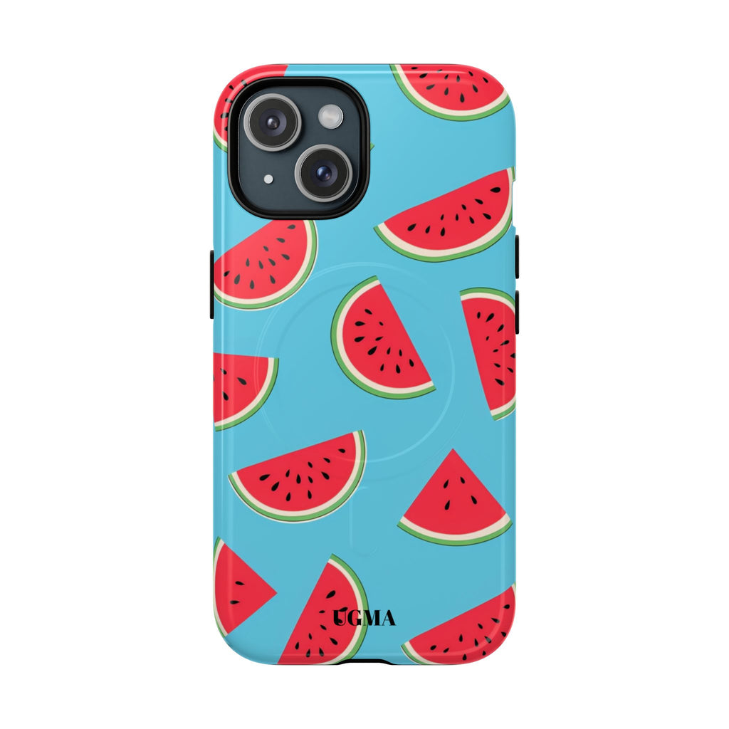 Watermelon Pattern Tough Magnetic Phone Case — Bright Summer Fruit Design