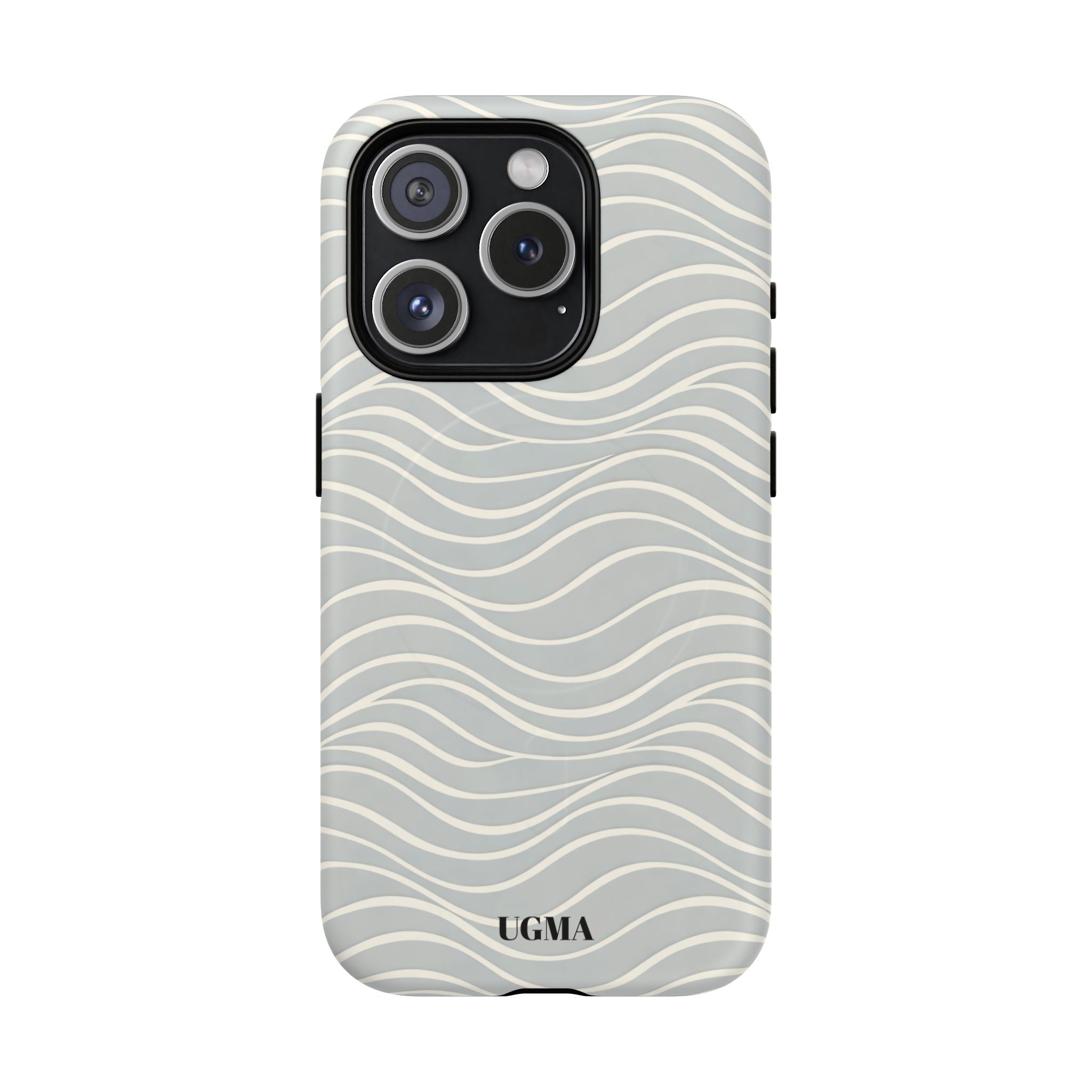 Magnetic Tough Phone Case — Neutral Wave Pattern, Protective Magnet Mount Compatible