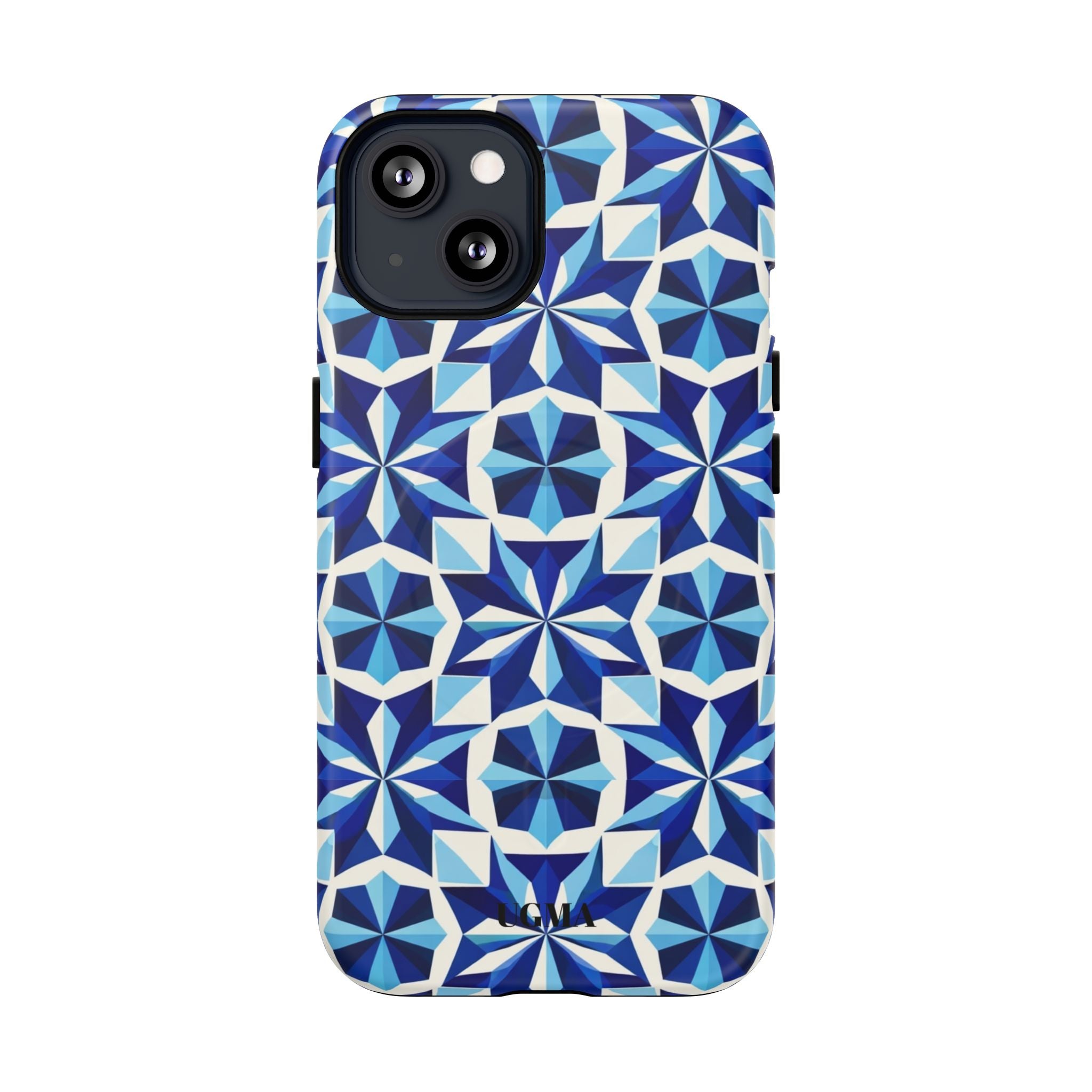 Blue Geometric Mosaic Tough Magnetic Phone Case