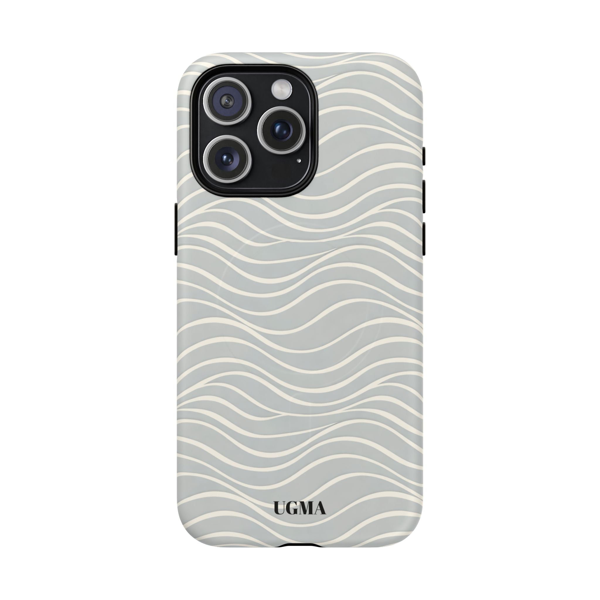 Magnetic Tough Phone Case — Neutral Wave Pattern, Protective Magnet Mount Compatible