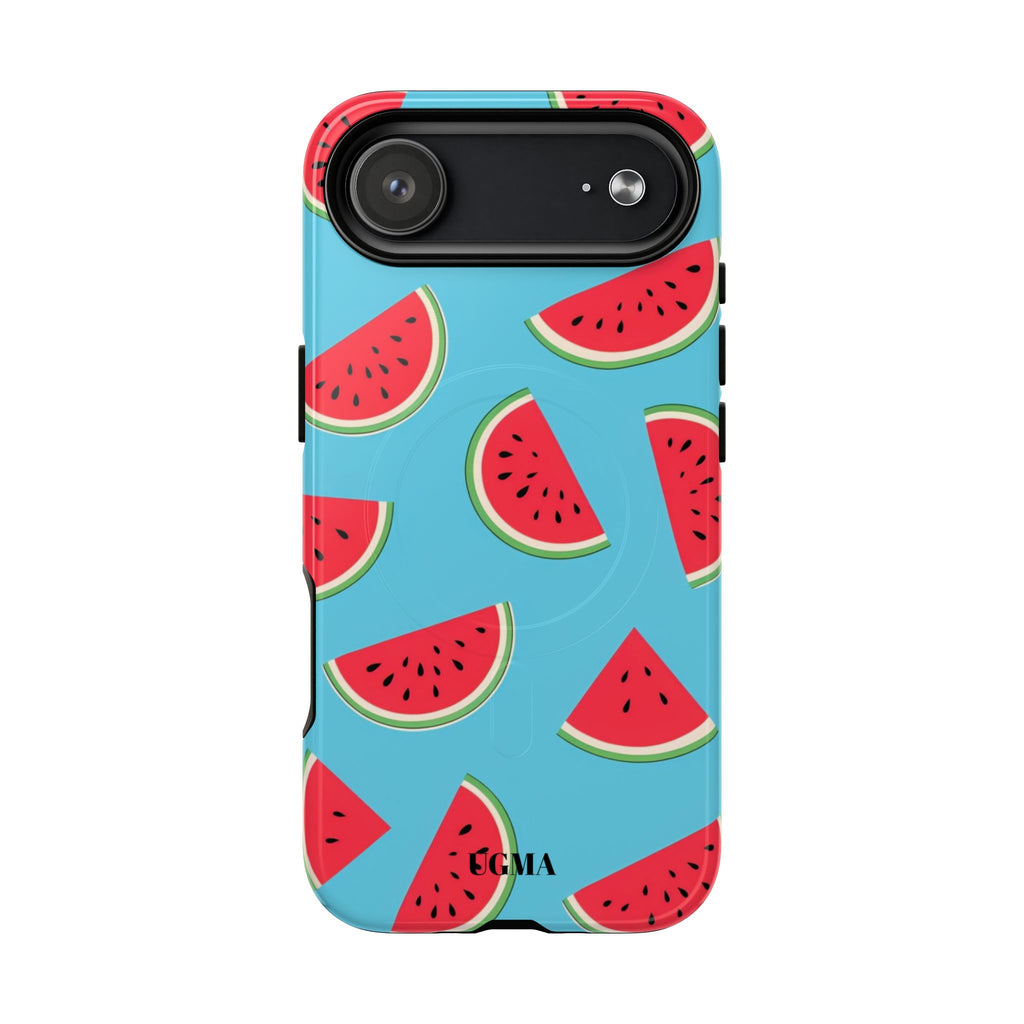 Watermelon Pattern Tough Magnetic Phone Case — Bright Summer Fruit Design