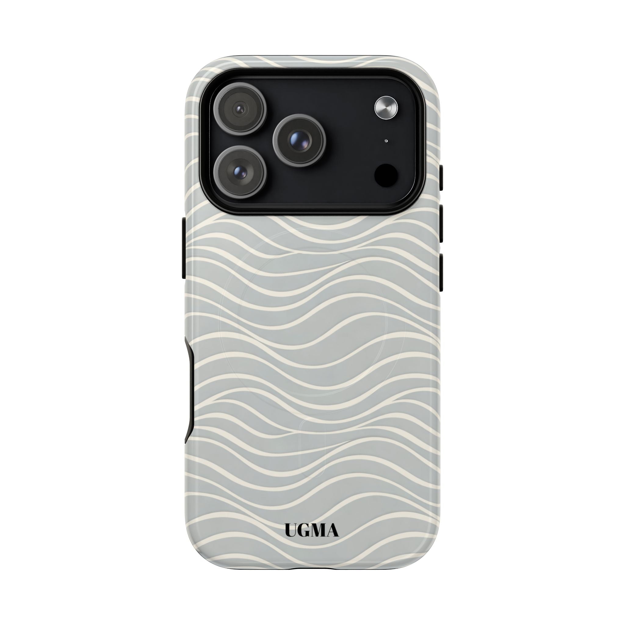 Magnetic Tough Phone Case — Neutral Wave Pattern, Protective Magnet Mount Compatible