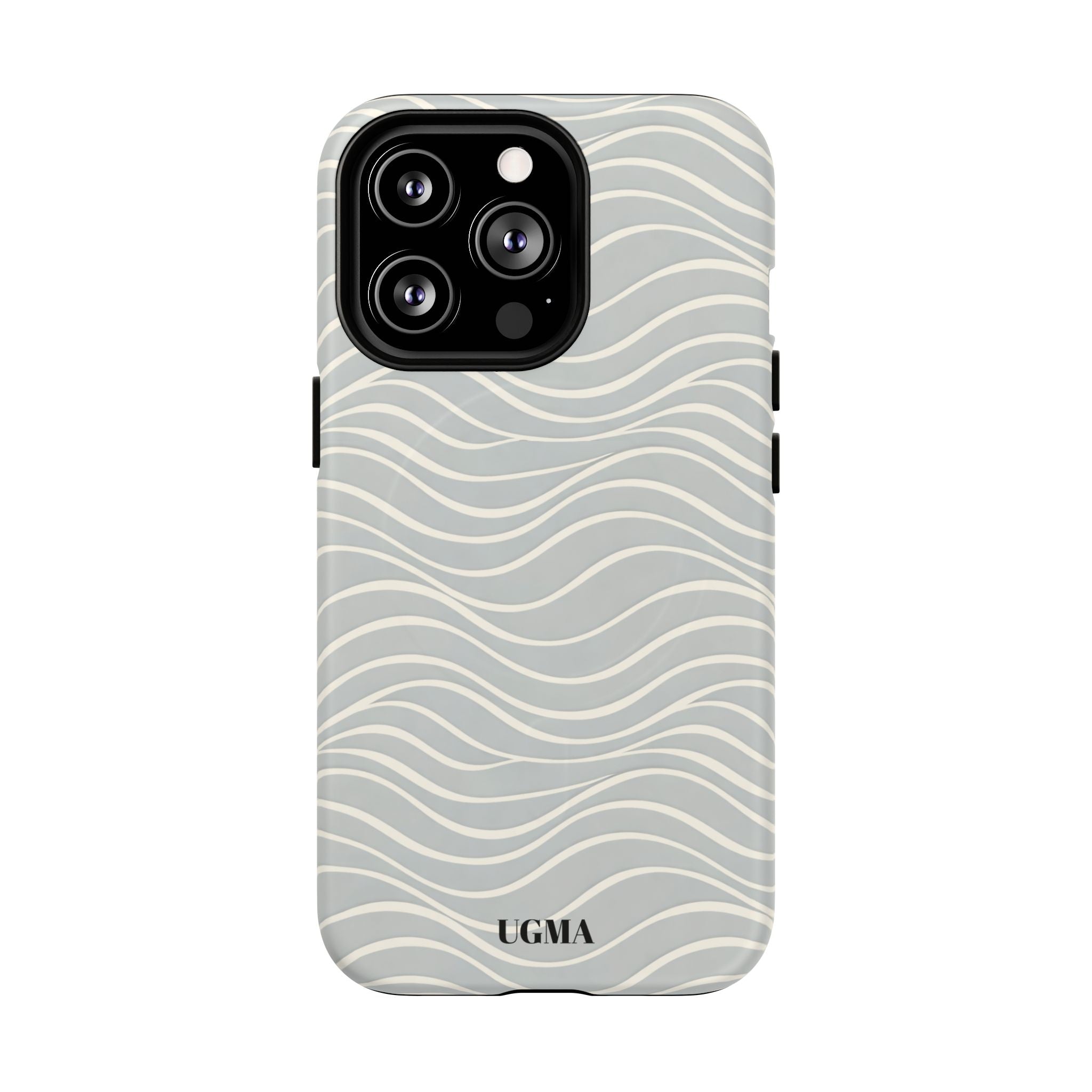 Magnetic Tough Phone Case — Neutral Wave Pattern, Protective Magnet Mount Compatible