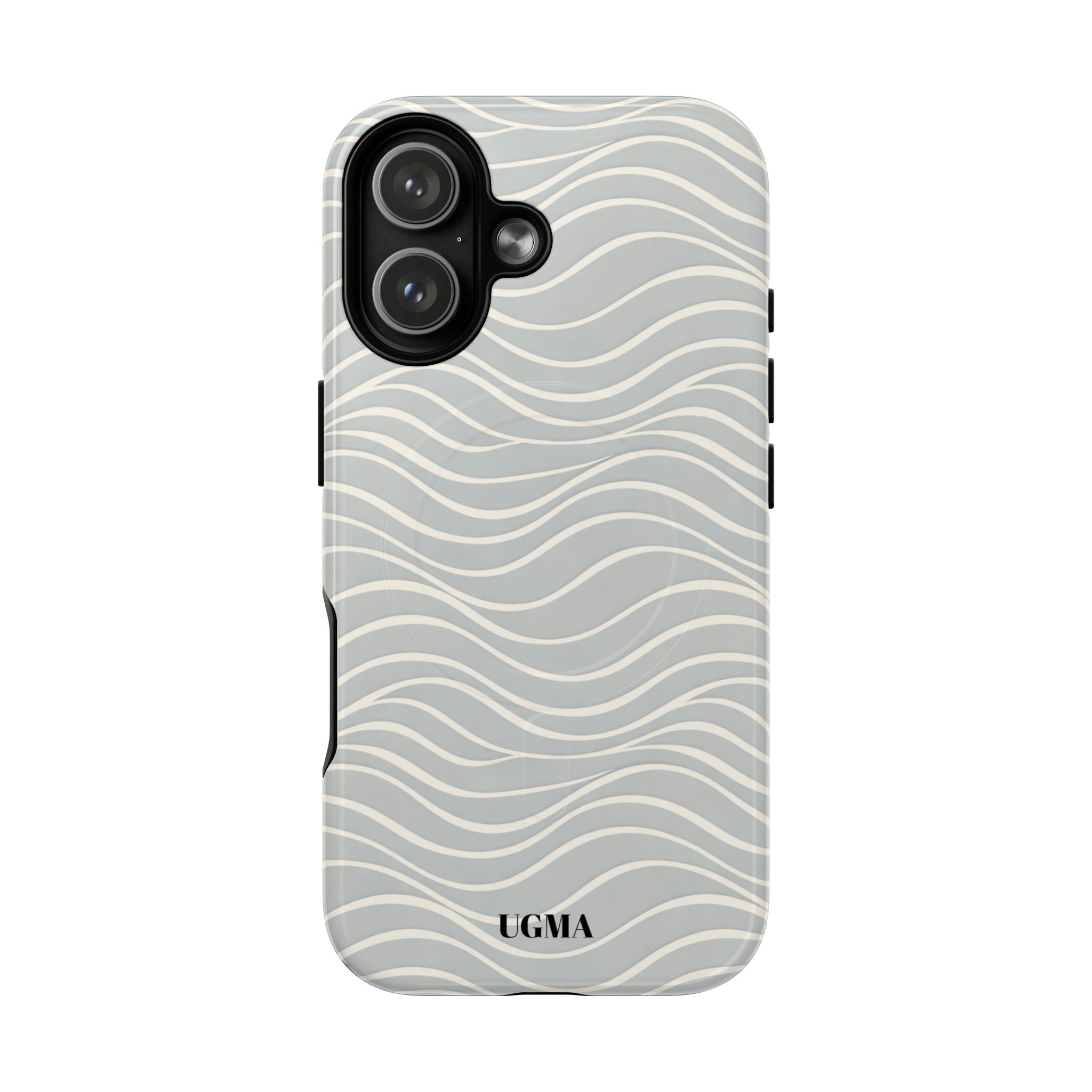 Magnetic Tough Phone Case — Neutral Wave Pattern, Protective Magnet Mount Compatible
