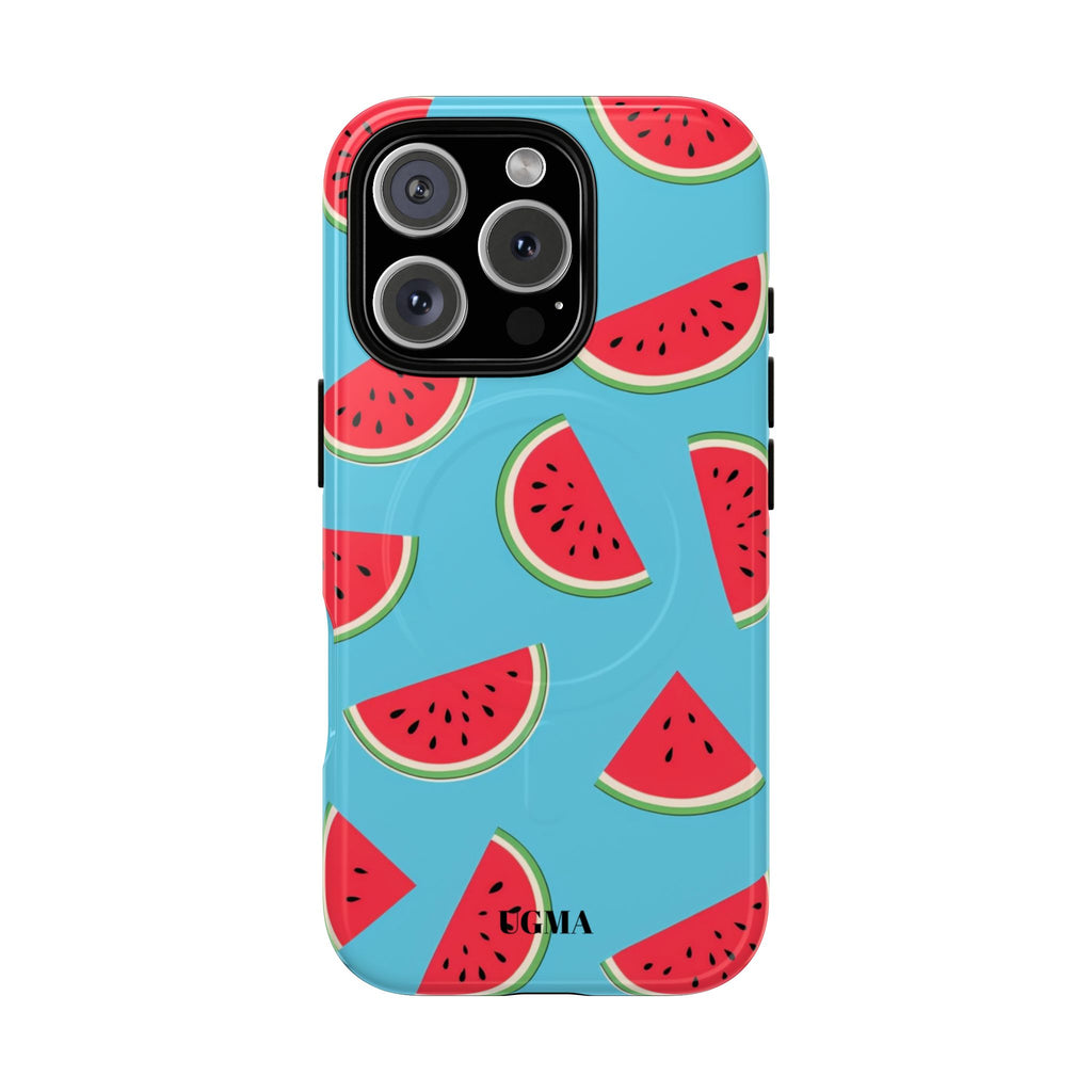 Watermelon Pattern Tough Magnetic Phone Case — Bright Summer Fruit Design