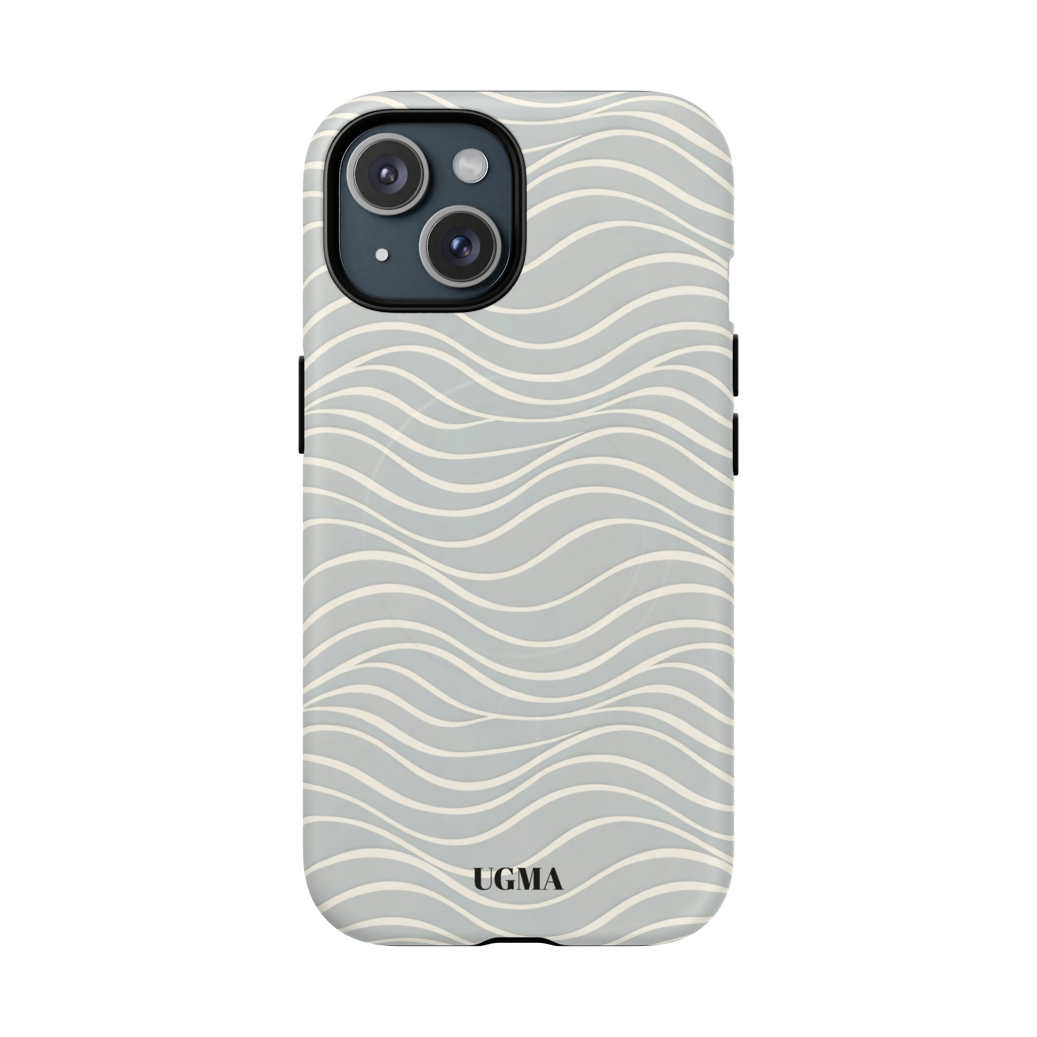 Magnetic Tough Phone Case — Neutral Wave Pattern, Protective Magnet Mount Compatible