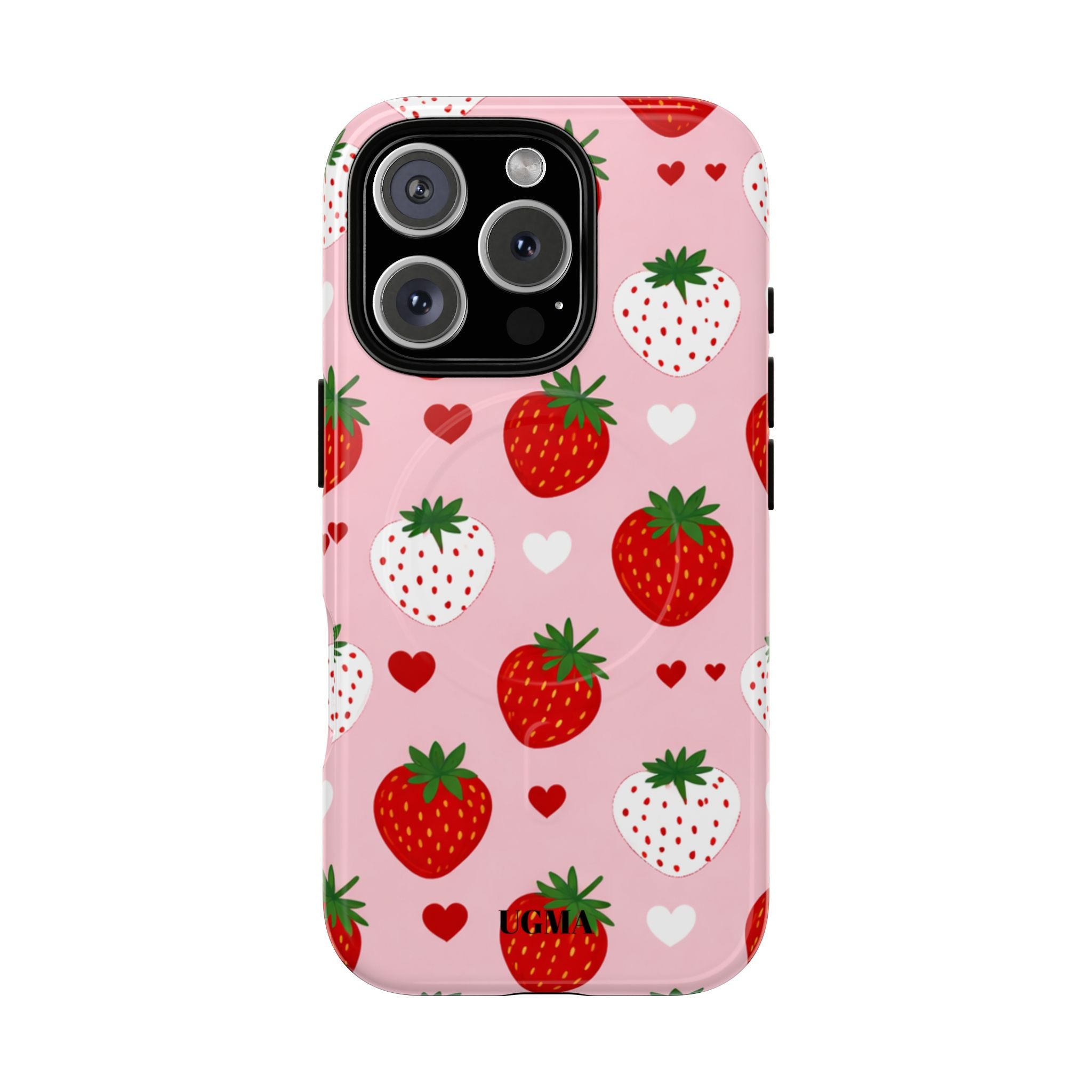 Strawberry Hearts Magnetic Phone Case Tough Magnetic Protective Case