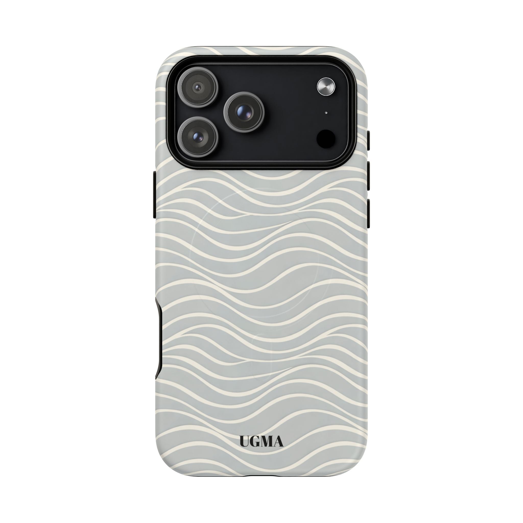 Magnetic Tough Phone Case — Neutral Wave Pattern, Protective Magnet Mount Compatible