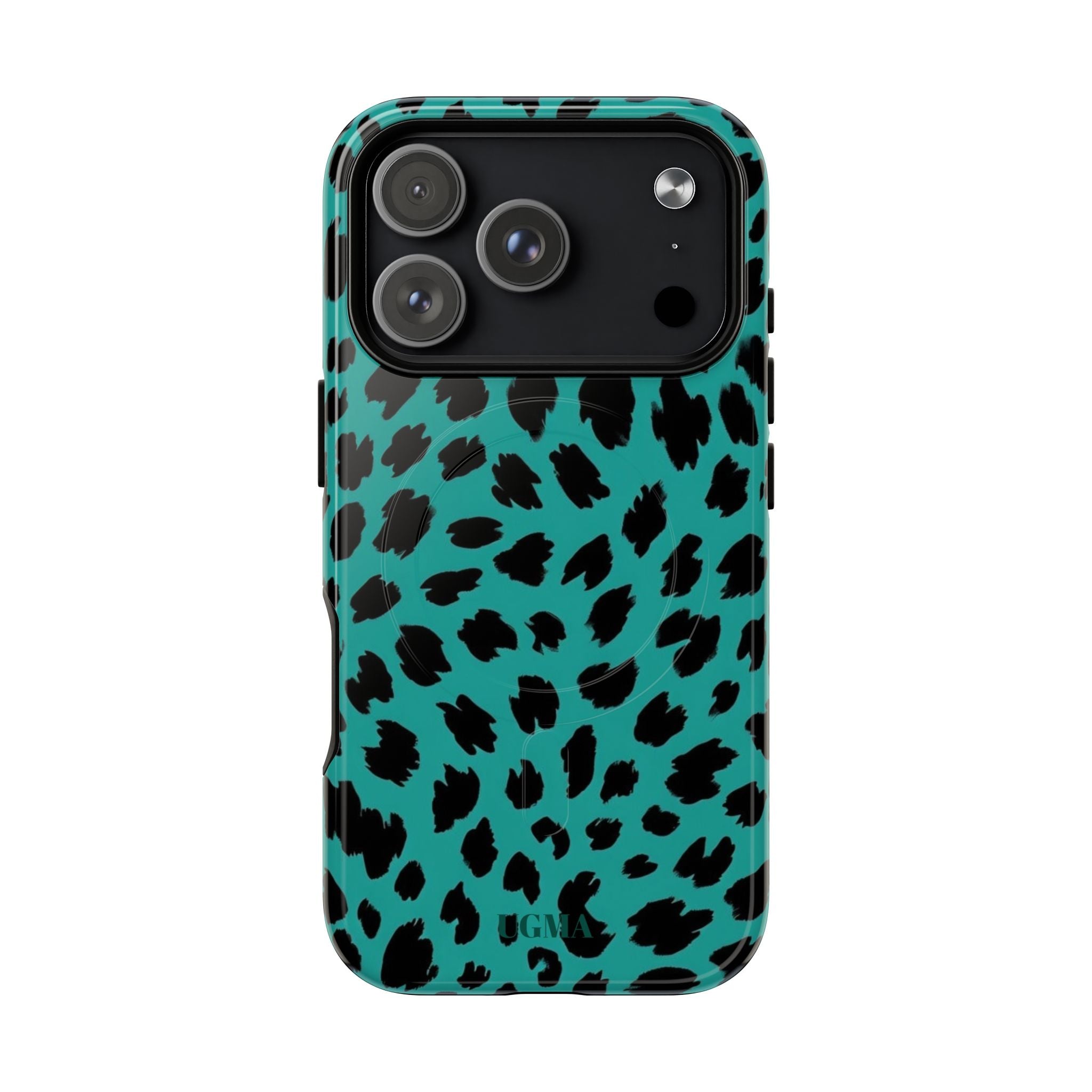 Teal Leopard Tough Magnetic Phone Case — Protective Magnetic iPhone Cover