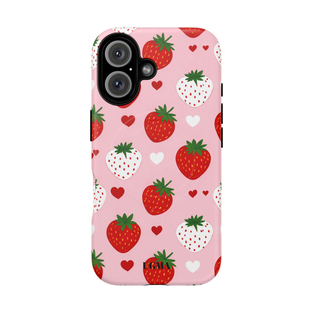 Strawberry Hearts Magnetic Phone Case Tough Magnetic Protective Case