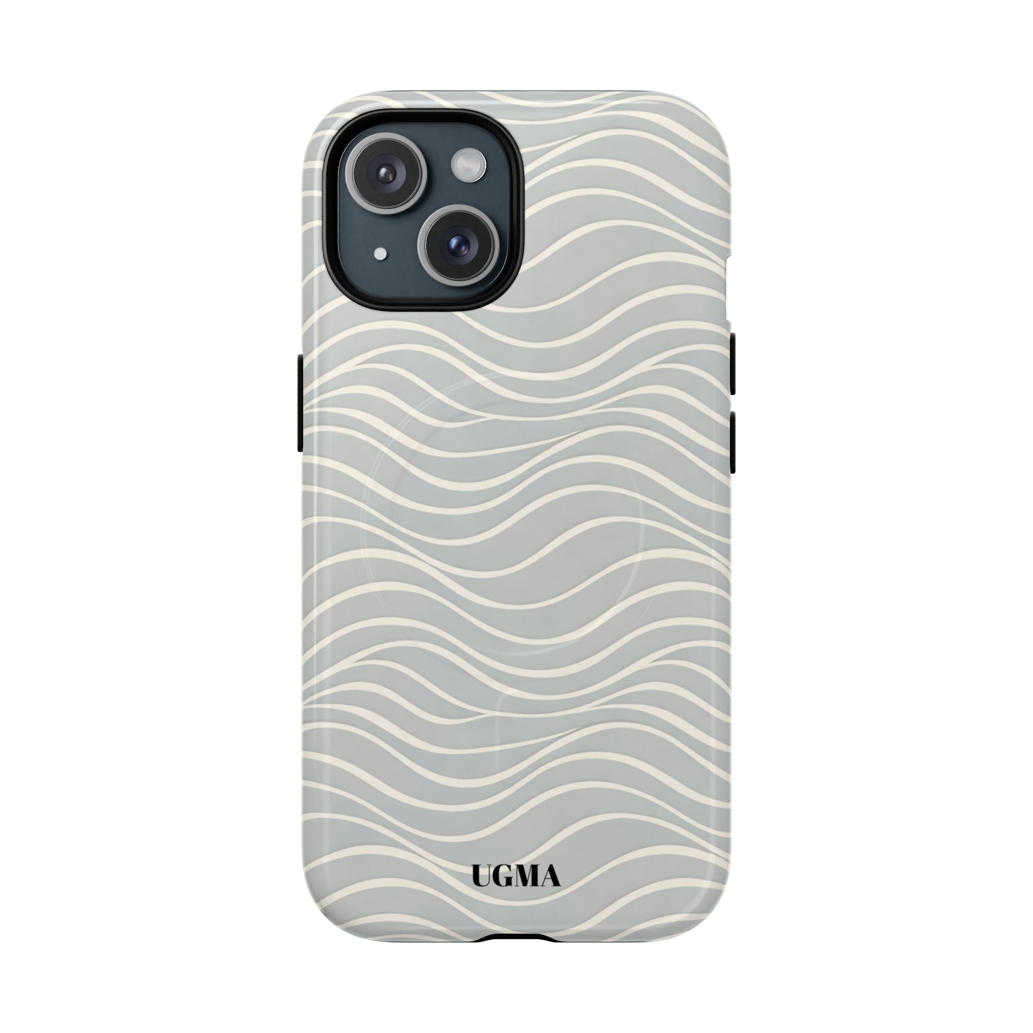 Magnetic Tough Phone Case — Neutral Wave Pattern, Protective Magnet Mount Compatible