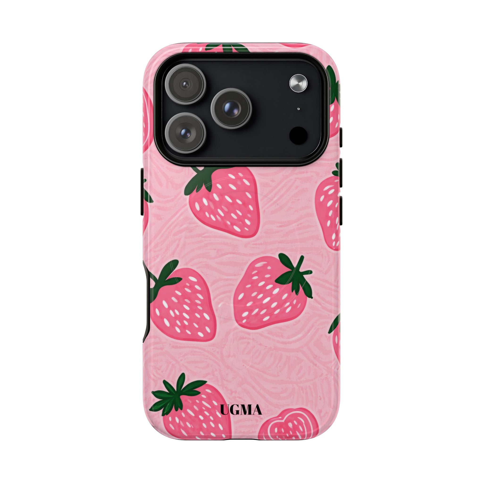 Strawberry Tough Magnetic Phone Case — Durable Magnetic Snap-On Protective Cover