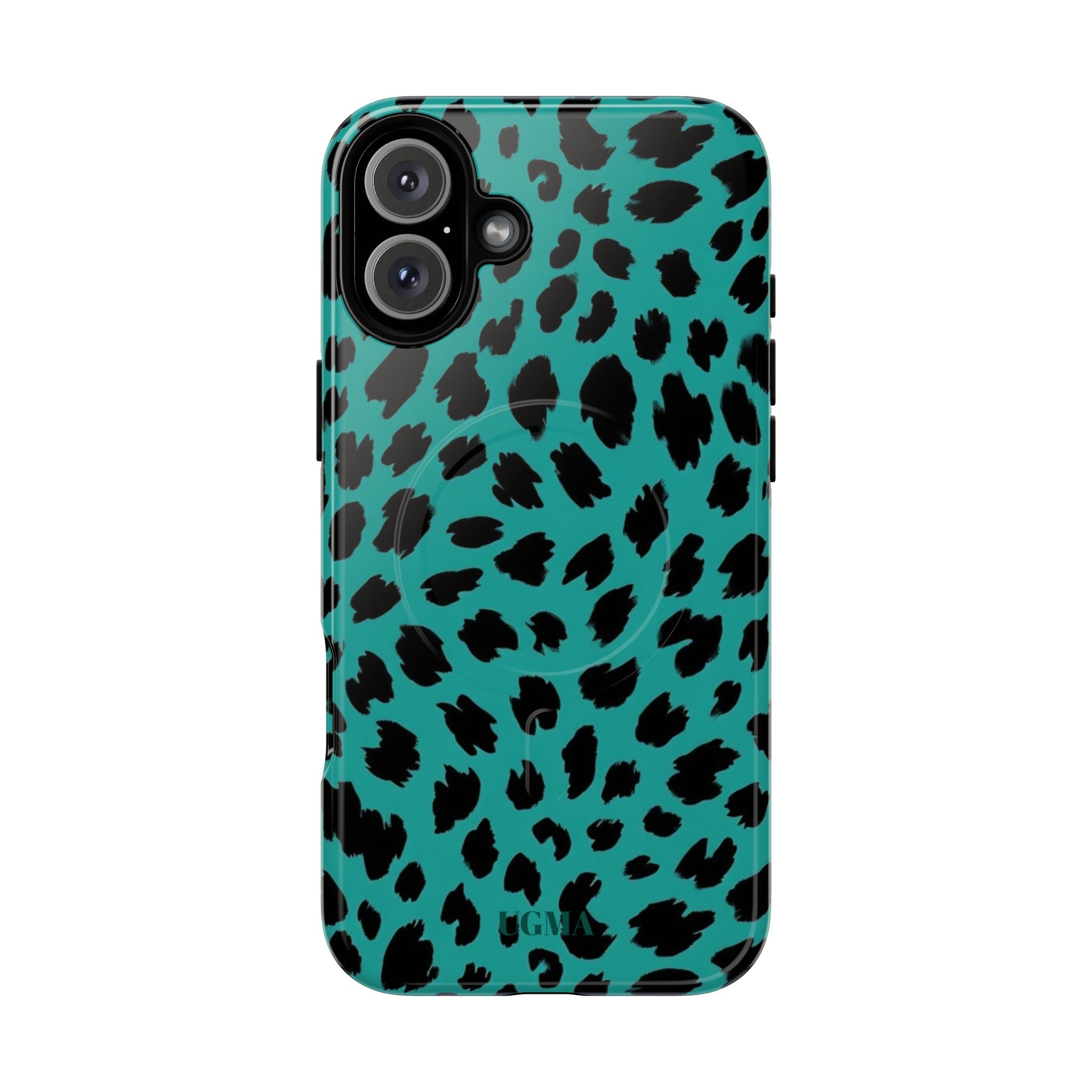 Teal Leopard Tough Magnetic Phone Case — Protective Magnetic iPhone Cover