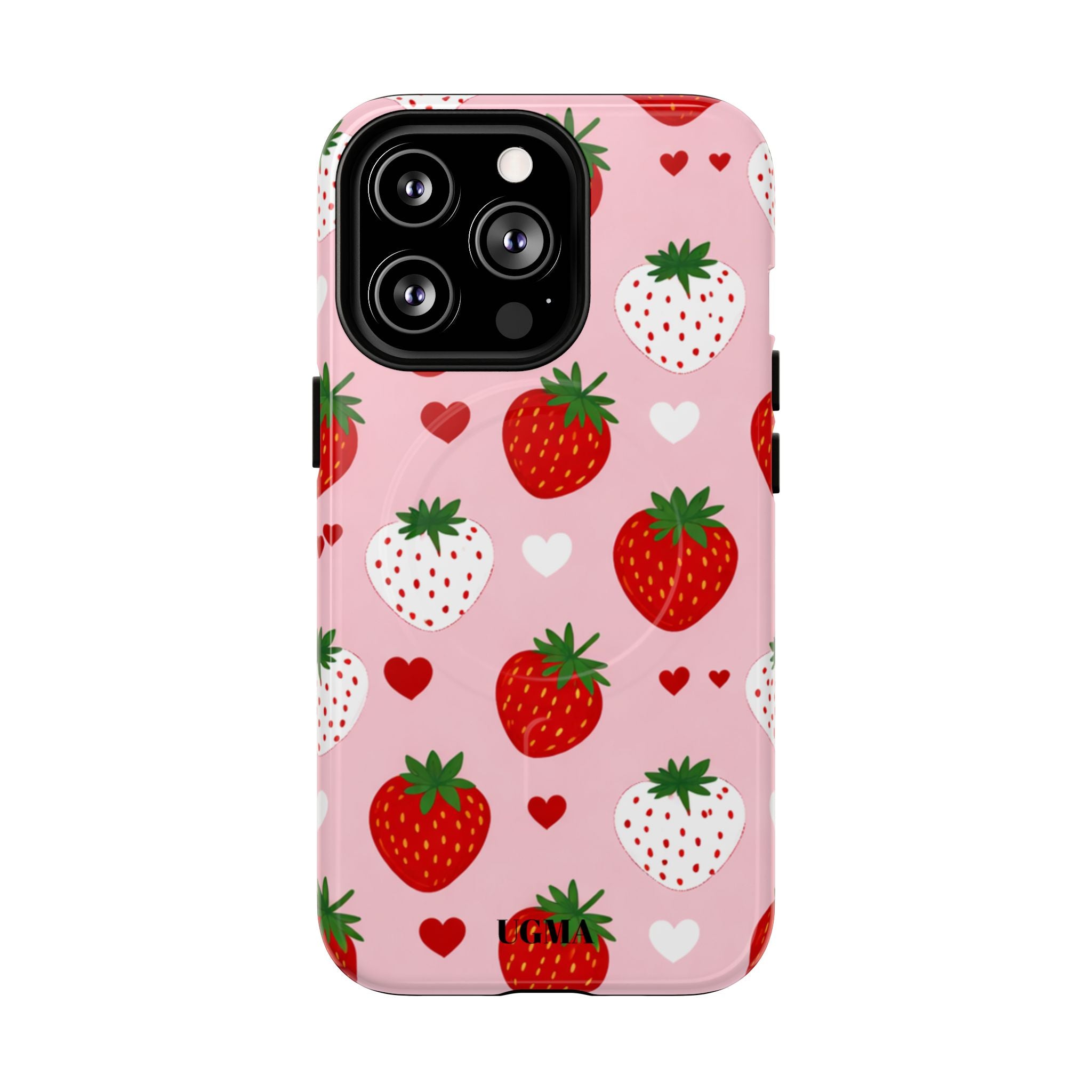 Strawberry Hearts Magnetic Phone Case Tough Magnetic Protective Case