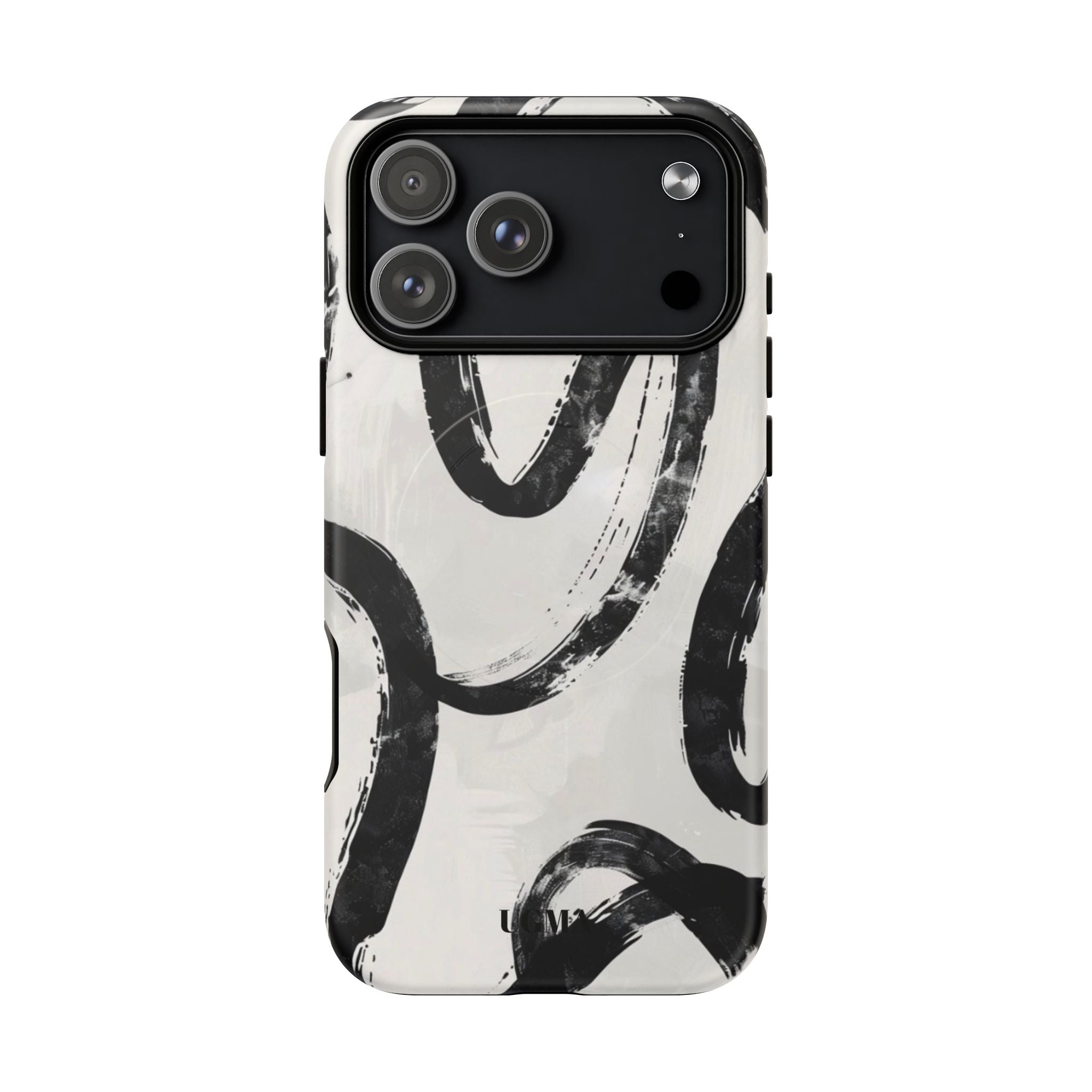 Abstract Black Brushstroke Tough Magnetic Phone Case — Protective Magnetic iPhone Cover