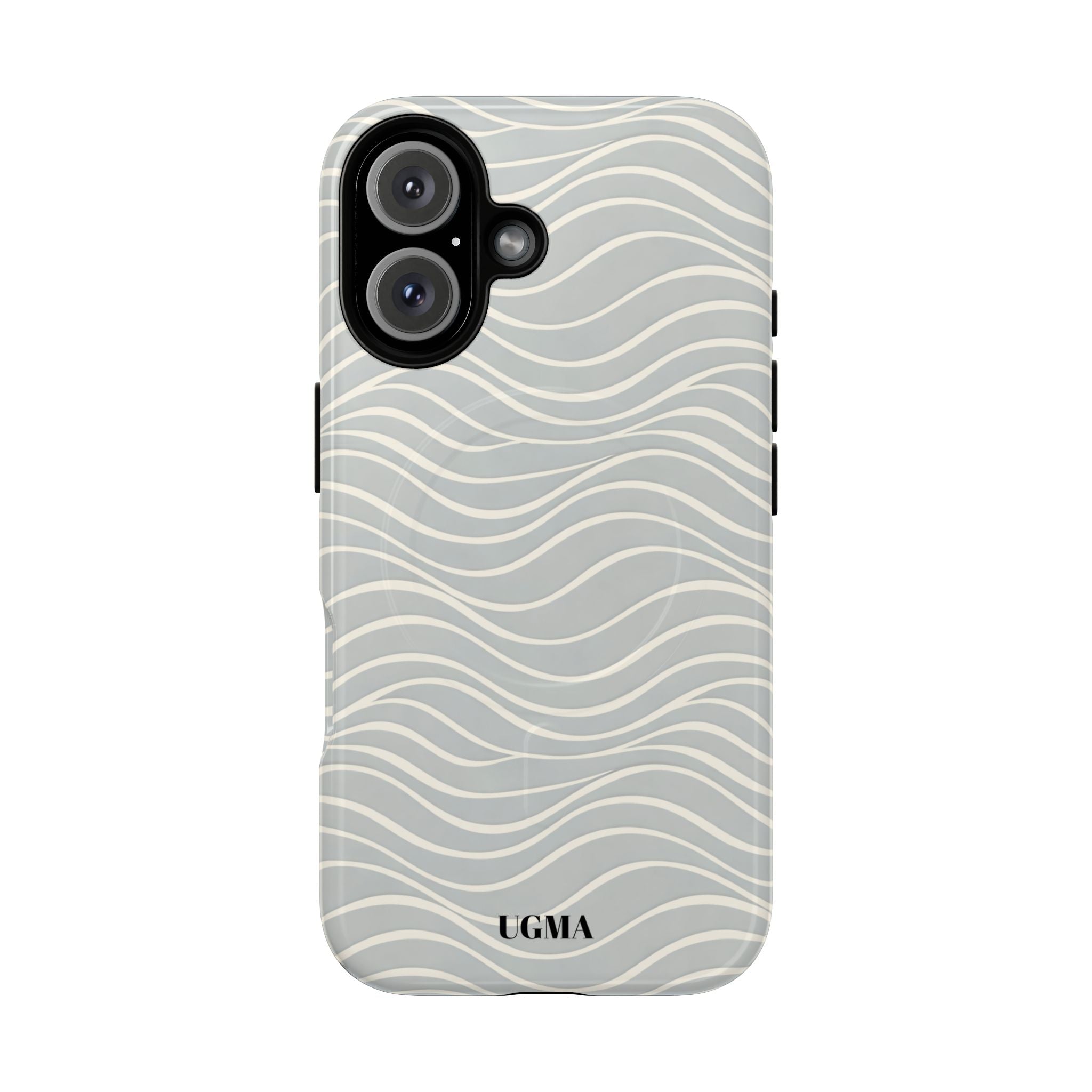 Magnetic Tough Phone Case — Neutral Wave Pattern, Protective Magnet Mount Compatible