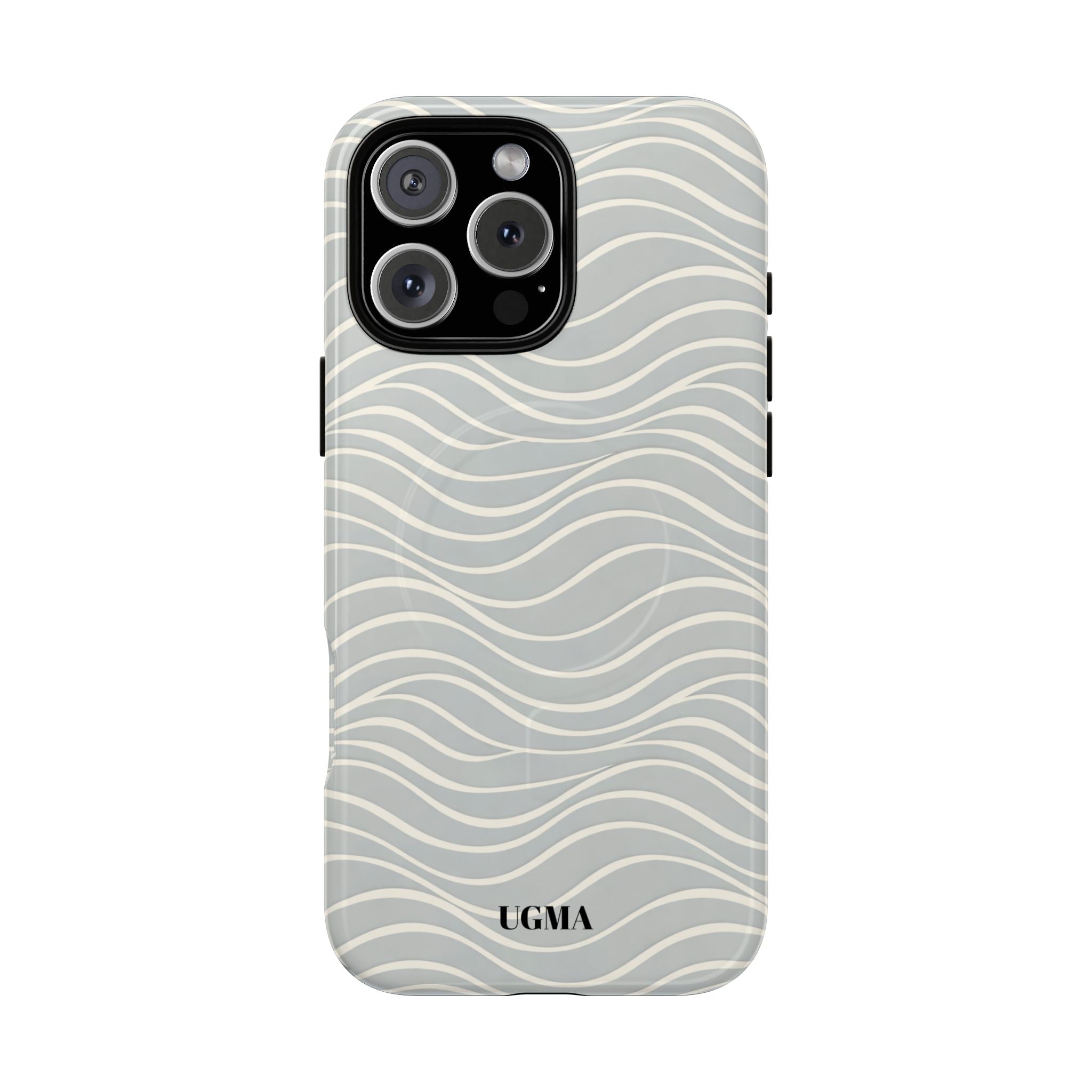 Magnetic Tough Phone Case — Neutral Wave Pattern, Protective Magnet Mount Compatible