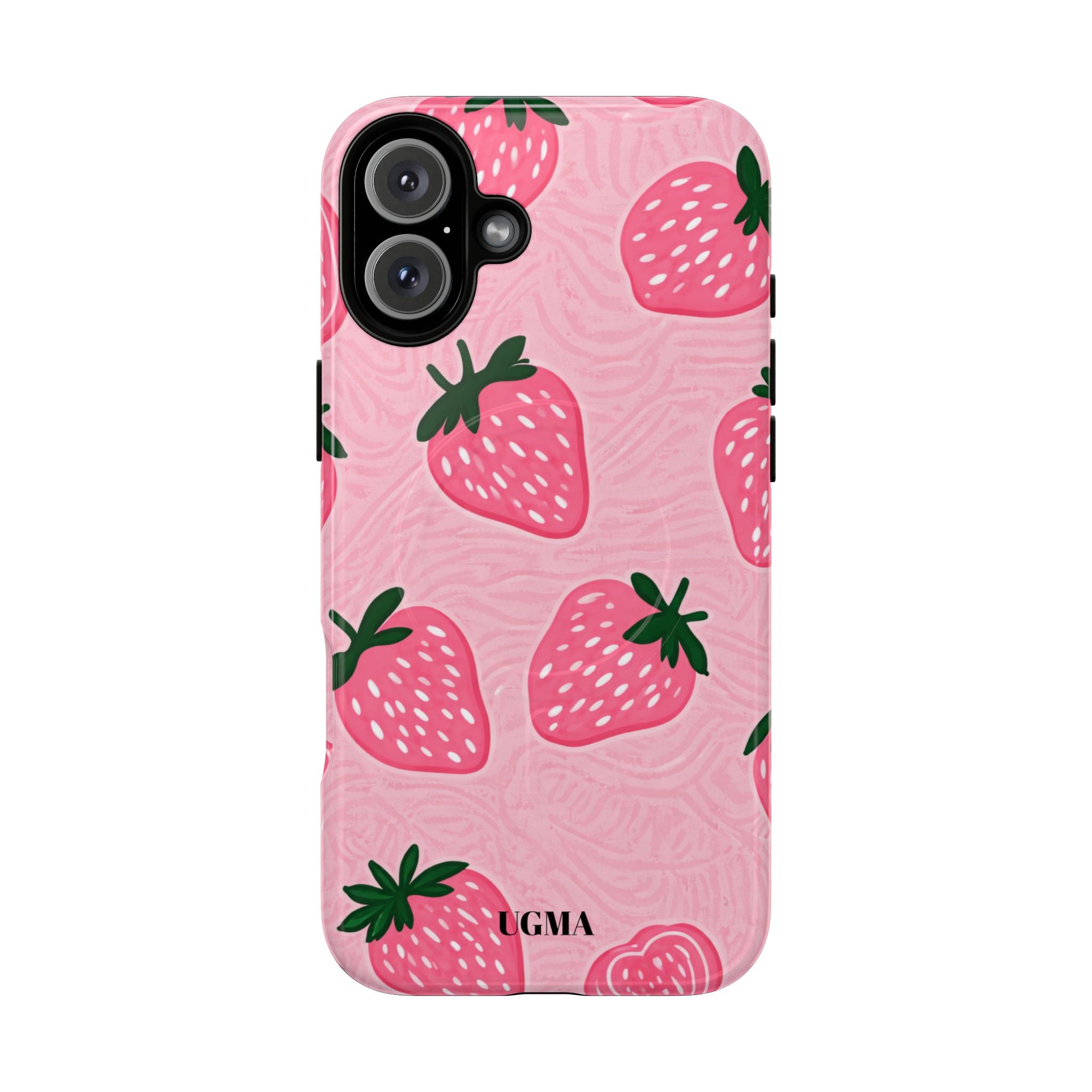 Strawberry Tough Magnetic Phone Case — Durable Magnetic Snap-On Protective Cover