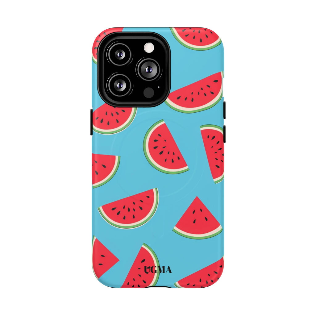 Watermelon Pattern Tough Magnetic Phone Case — Bright Summer Fruit Design