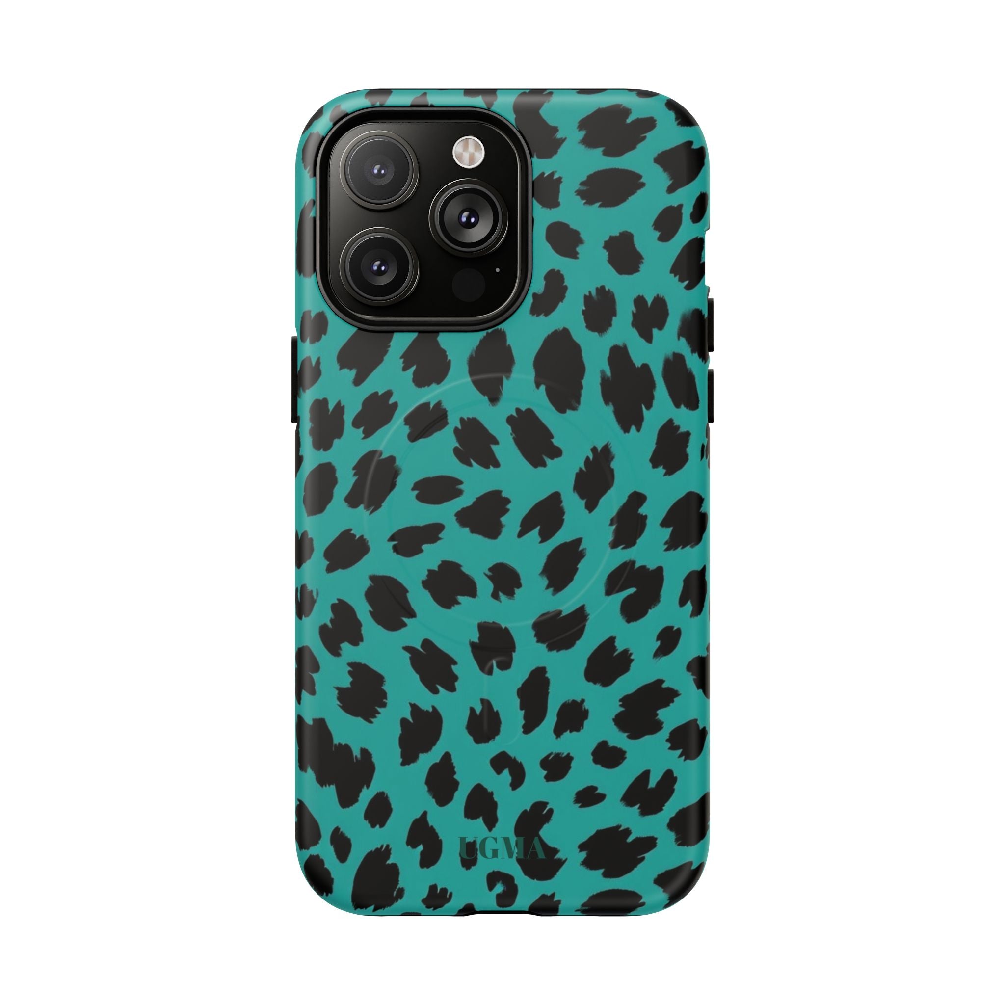 Teal Leopard Tough Magnetic Phone Case — Protective Magnetic iPhone Cover