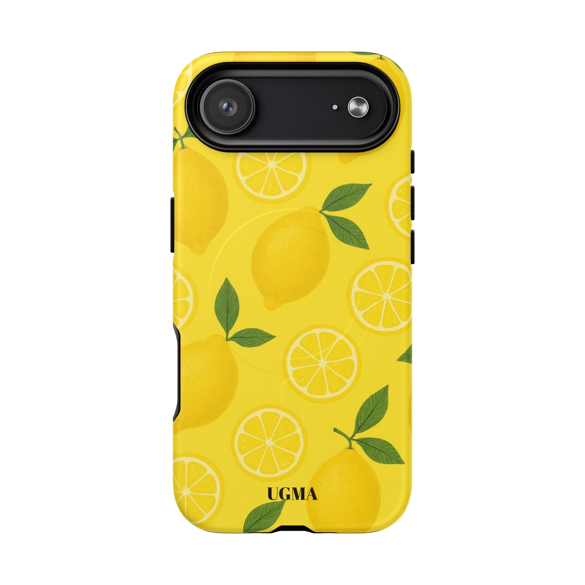 Lemon Pattern Tough Magnetic Phone Case — Bright Citrus Protective Cover