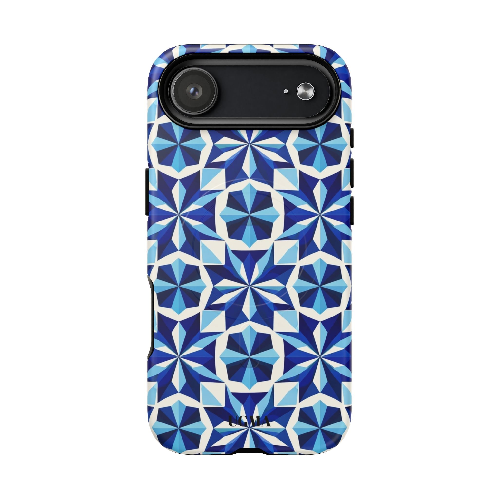 Blue Geometric Mosaic Tough Magnetic Phone Case