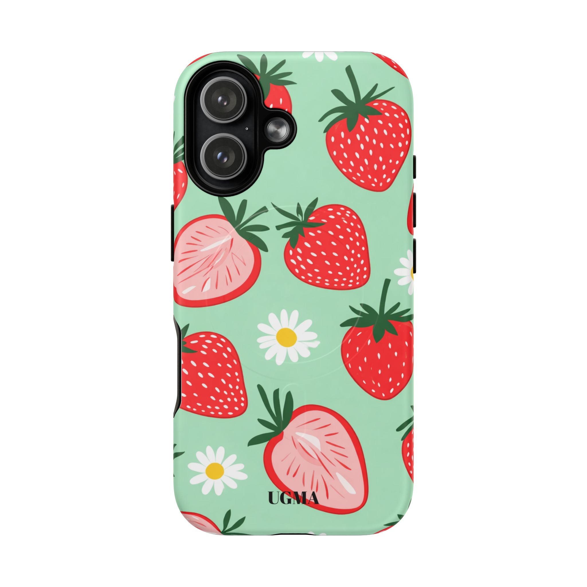Strawberry Daisy Tough Magnetic Phone Case — Protective Floral iPhone Cover