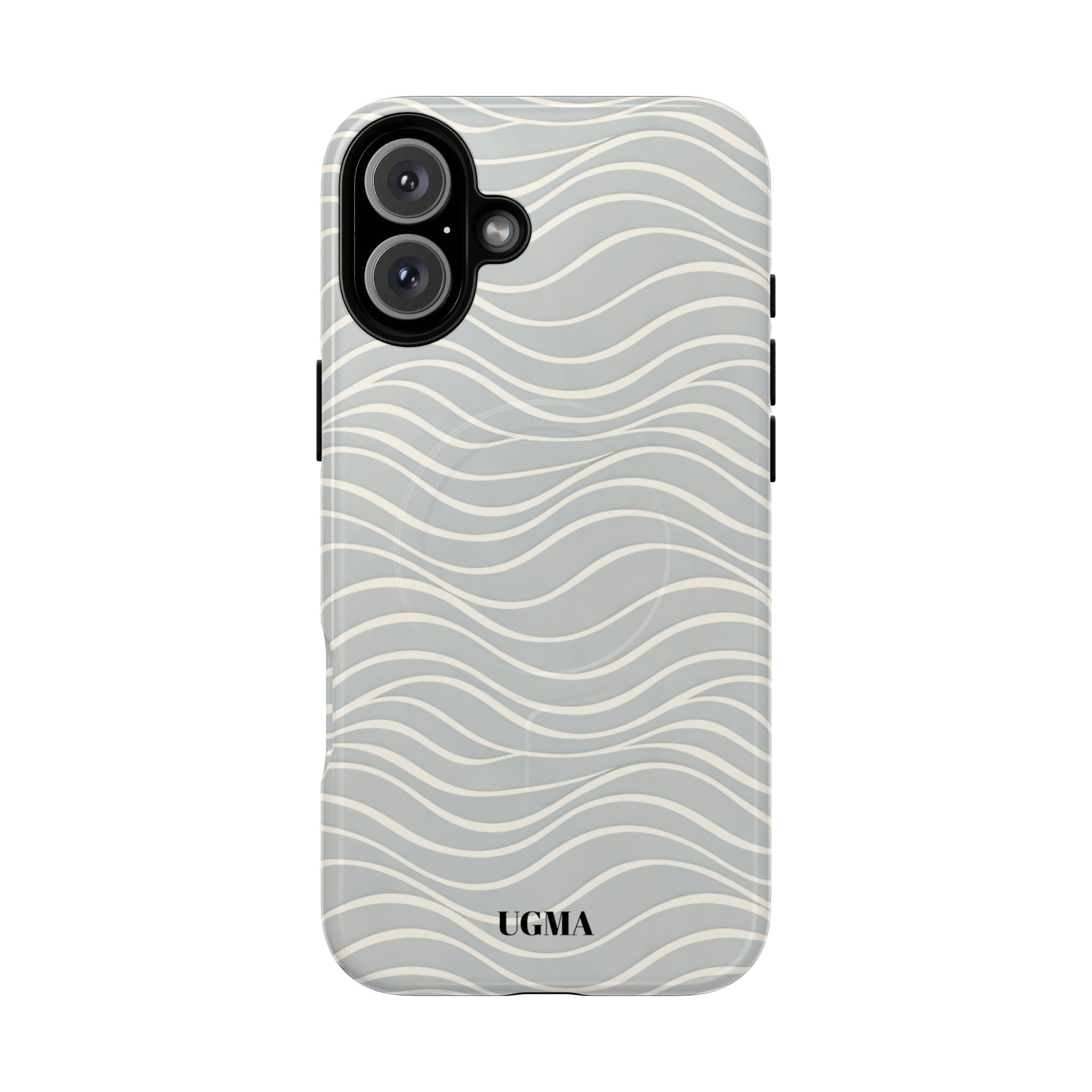 Magnetic Tough Phone Case — Neutral Wave Pattern, Protective Magnet Mount Compatible