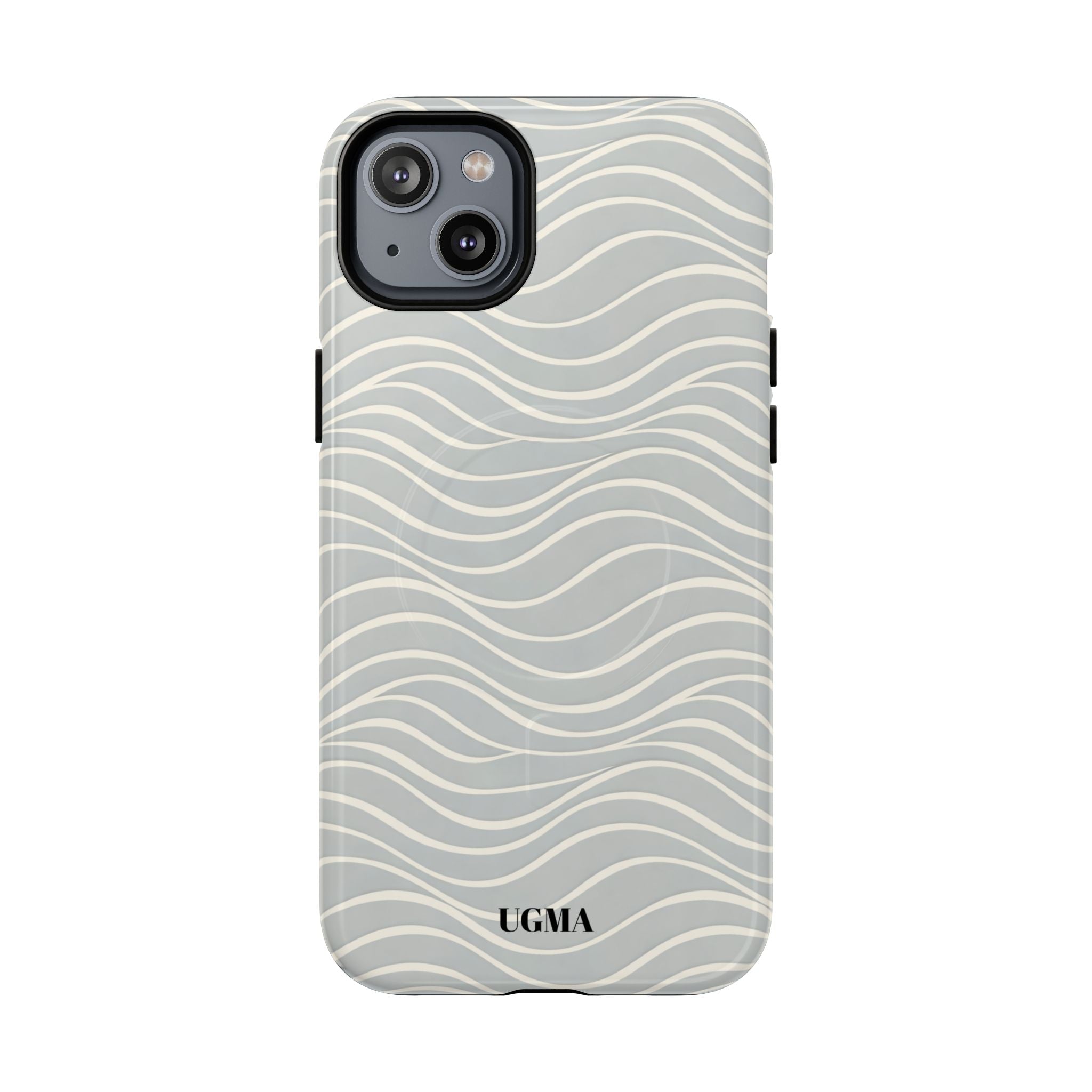 Magnetic Tough Phone Case — Neutral Wave Pattern, Protective Magnet Mount Compatible