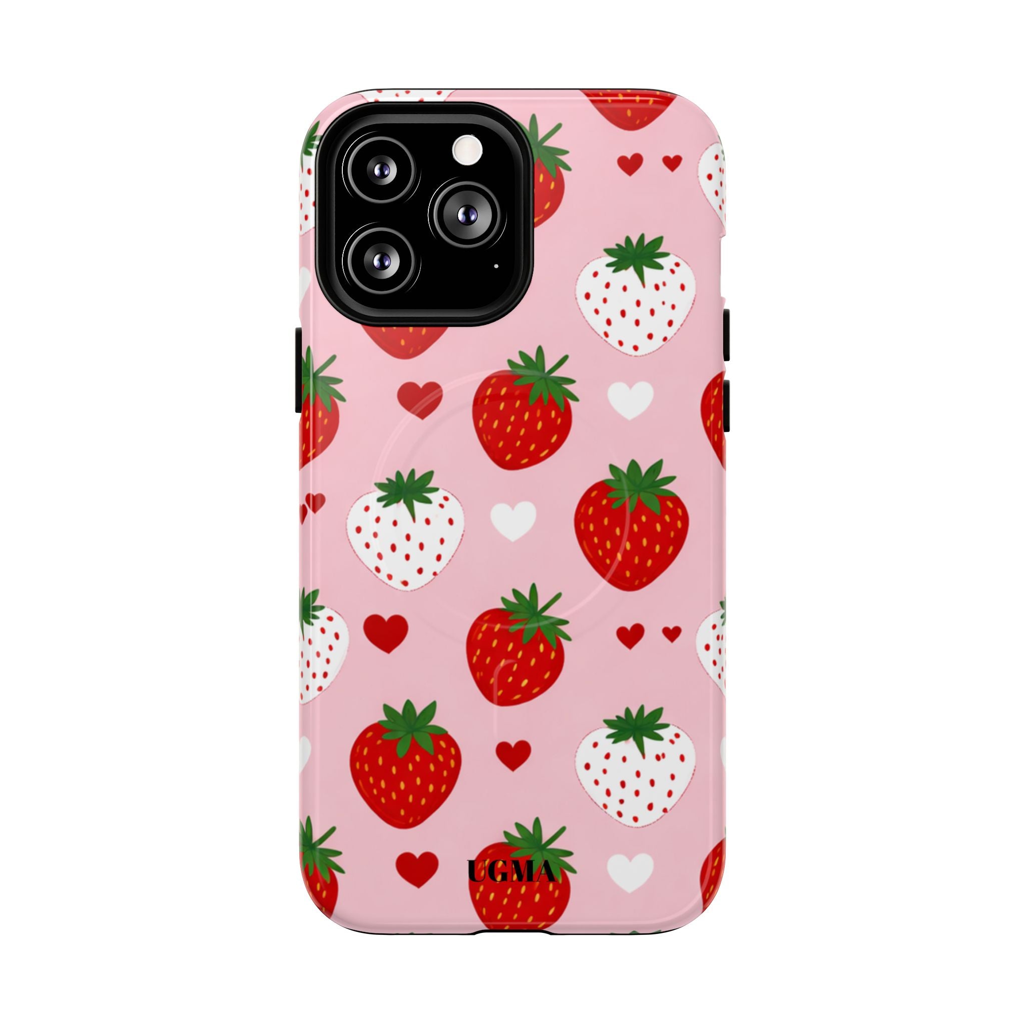 Strawberry Hearts Magnetic Phone Case Tough Magnetic Protective Case