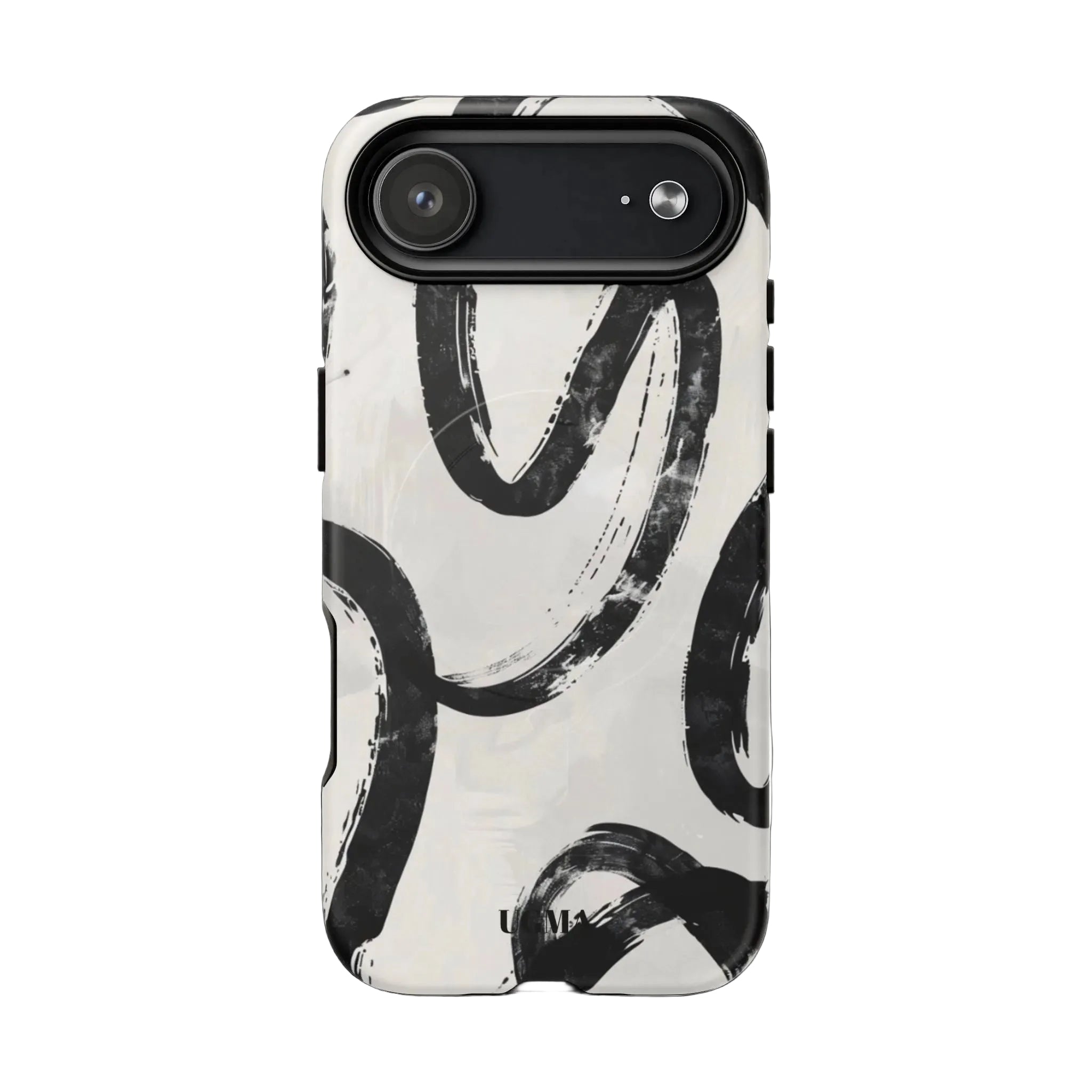 Abstract Black Brushstroke Tough Magnetic Phone Case — Protective Magnetic iPhone Cover
