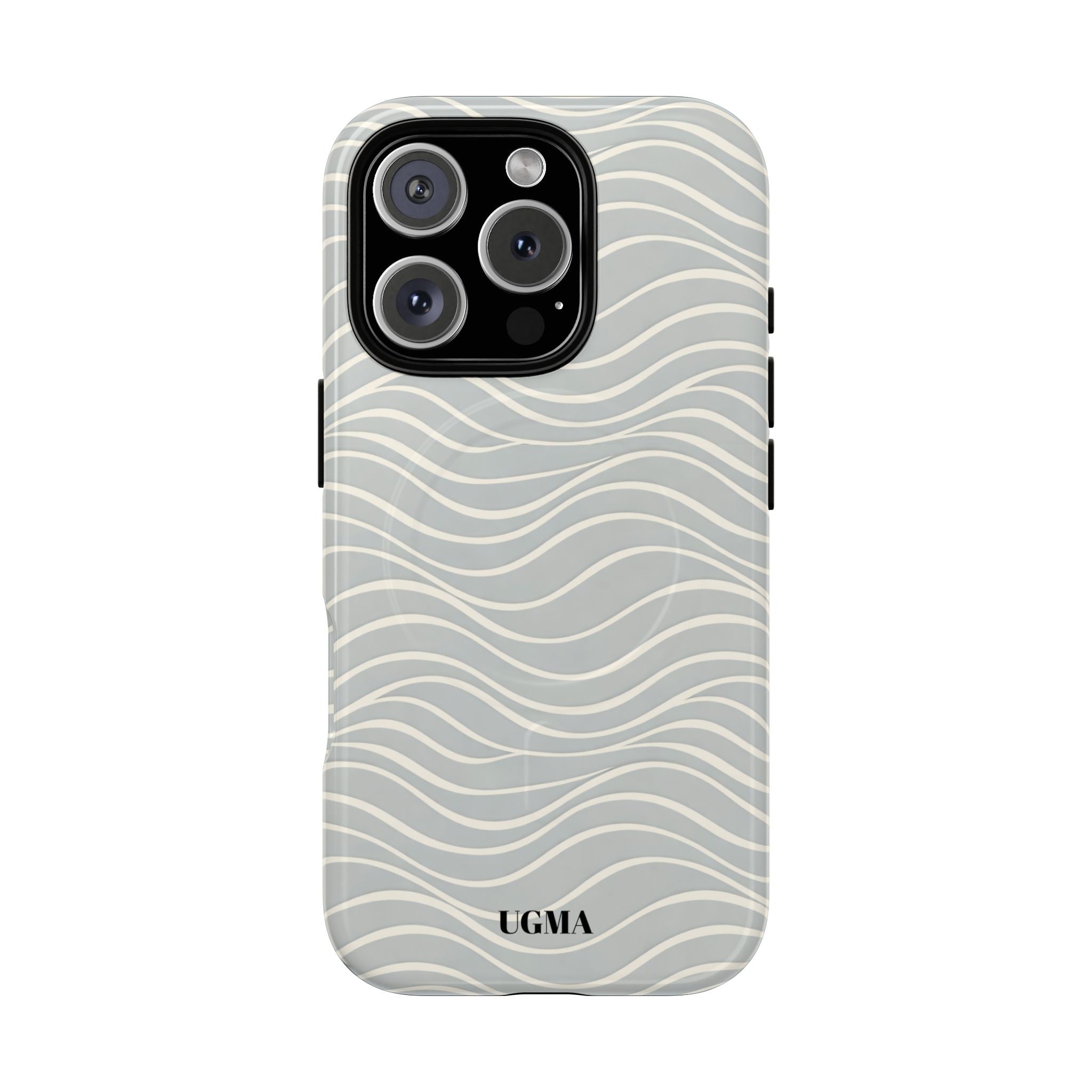 Magnetic Tough Phone Case — Neutral Wave Pattern, Protective Magnet Mount Compatible