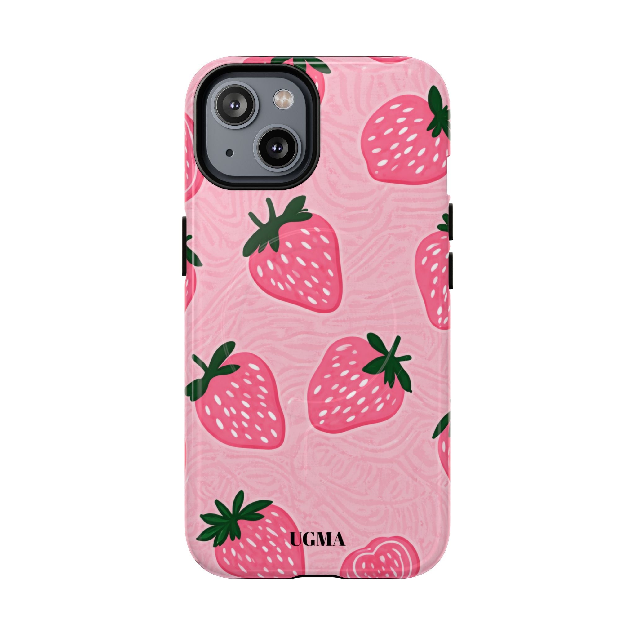 Strawberry Tough Magnetic Phone Case — Durable Magnetic Snap-On Protective Cover